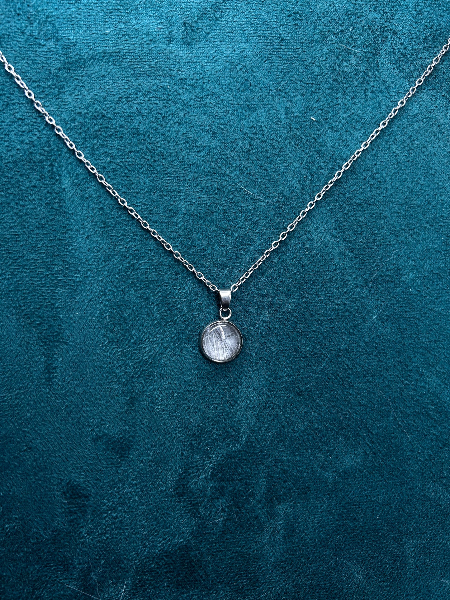 Muonionalusta Iron Meteorite Pendant: 13.8mm Meteorite Necklace, Cosmic Jewelry,Meteorite Jew