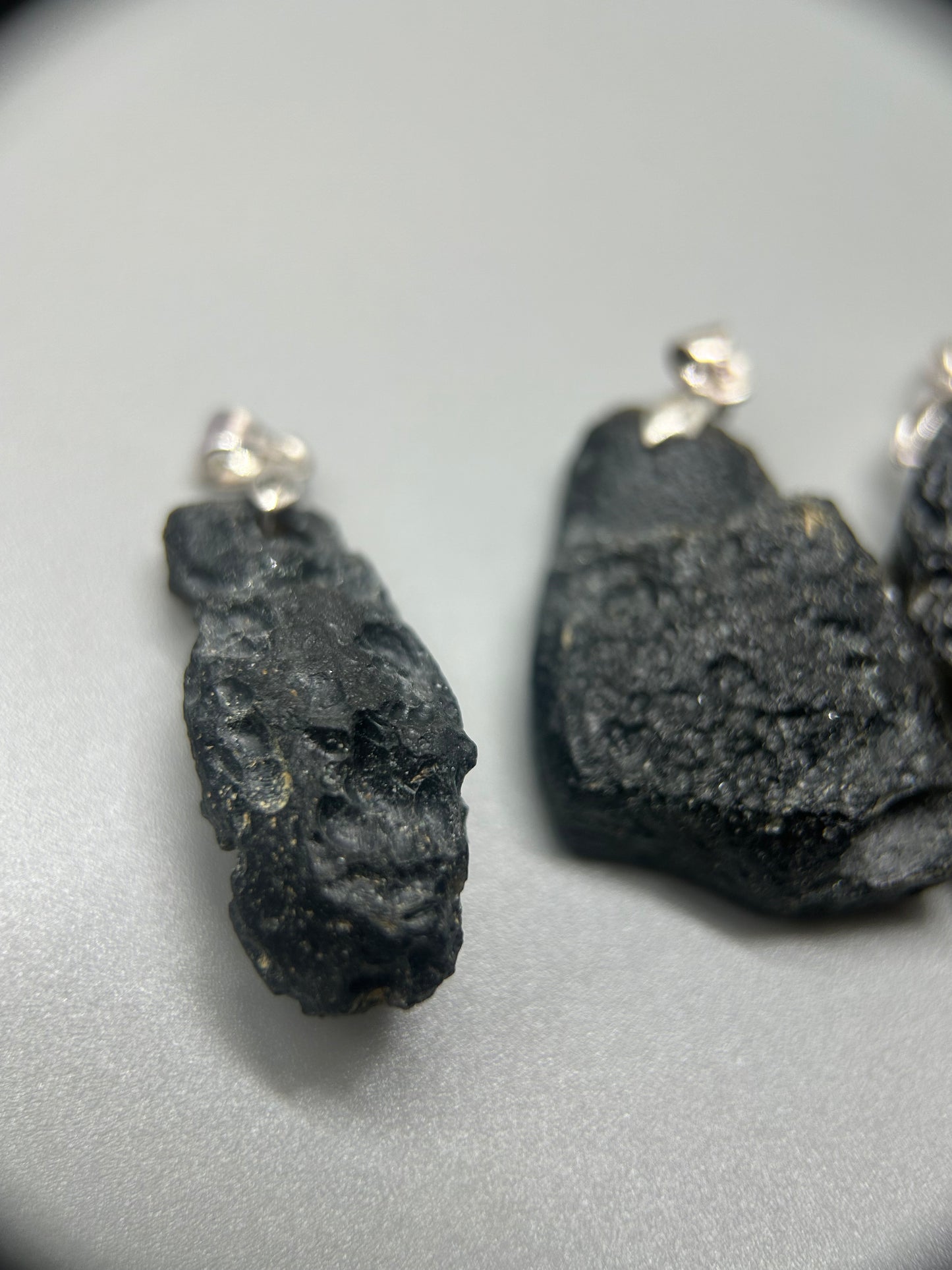 Raw Leigongmo Meteorite Necklace | Unique Handmade Obsidian Pendant | Spiritual Protection Amulet | One of a Kind, Random Selection