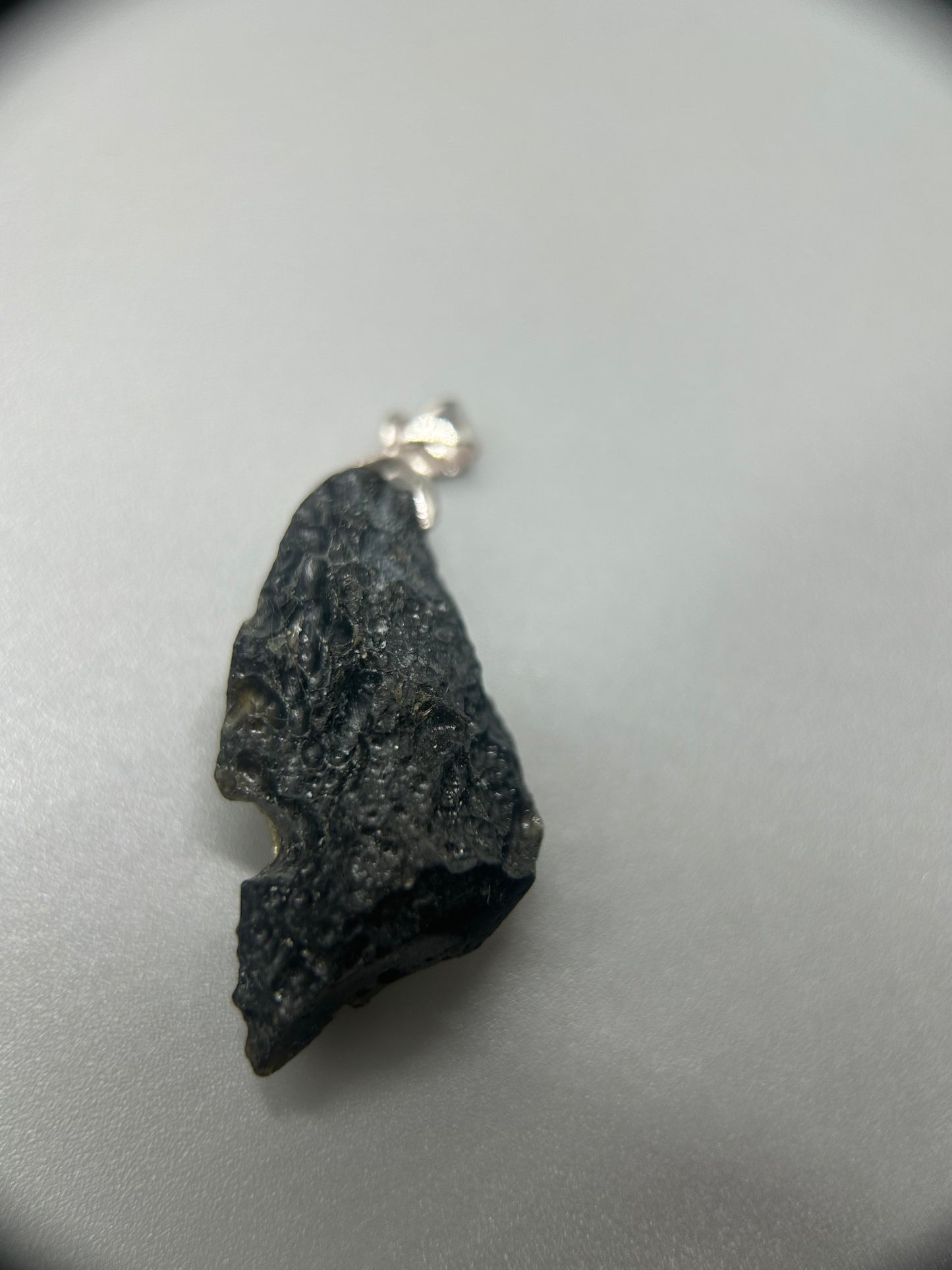 Raw Leigongmo Meteorite Necklace | Unique Handmade Obsidian Pendant | Spiritual Protection Amulet | One of a Kind, Random Selection