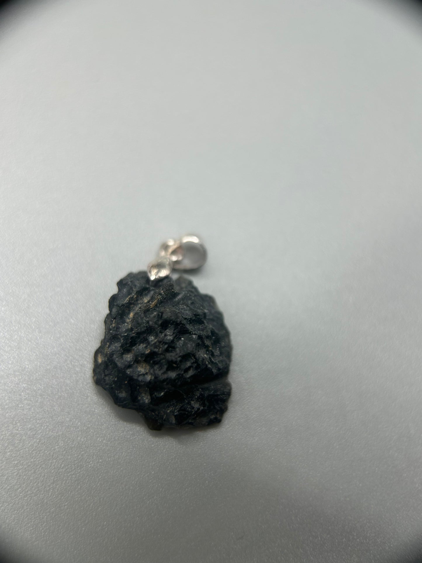 Raw Leigongmo Meteorite Necklace | Unique Handmade Obsidian Pendant | Spiritual Protection Amulet | One of a Kind, Random Selection