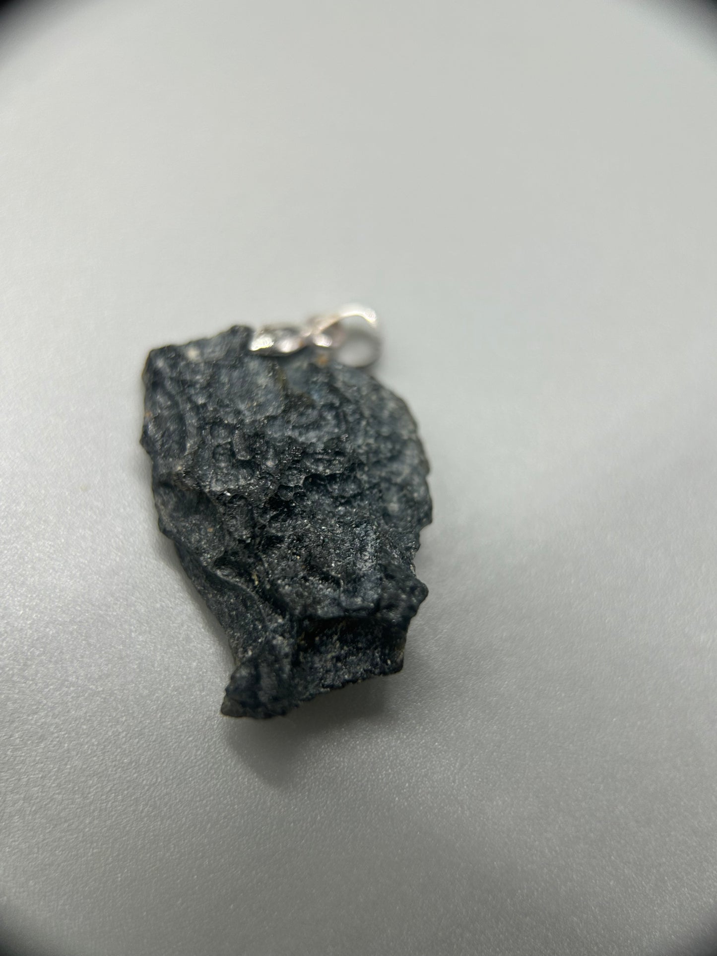 Raw Leigongmo Meteorite Necklace | Unique Handmade Obsidian Pendant | Spiritual Protection Amulet | One of a Kind, Random Selection