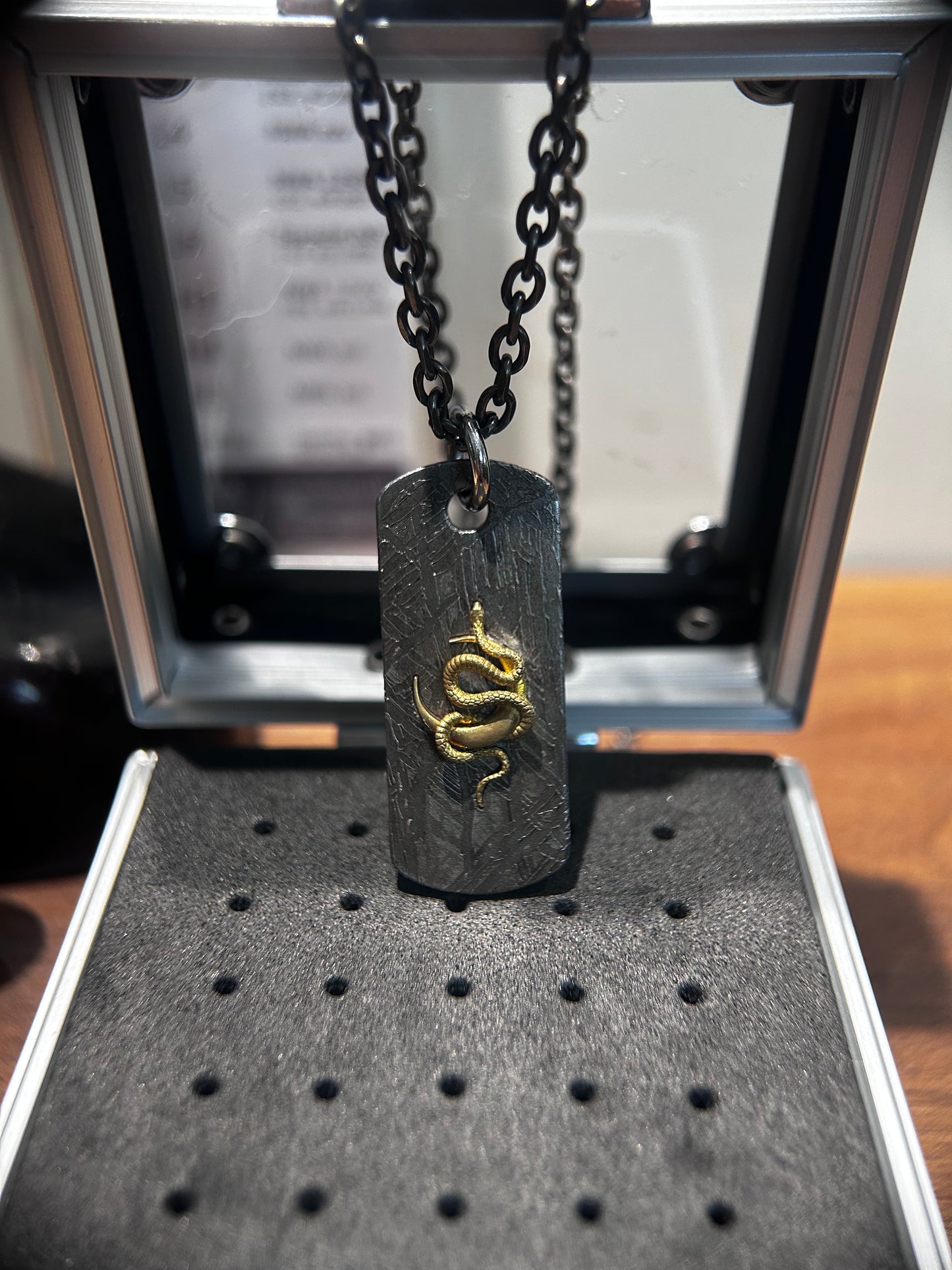 Altai Meteorite Necklace,gift for her, gift for him,Designer Jewelry