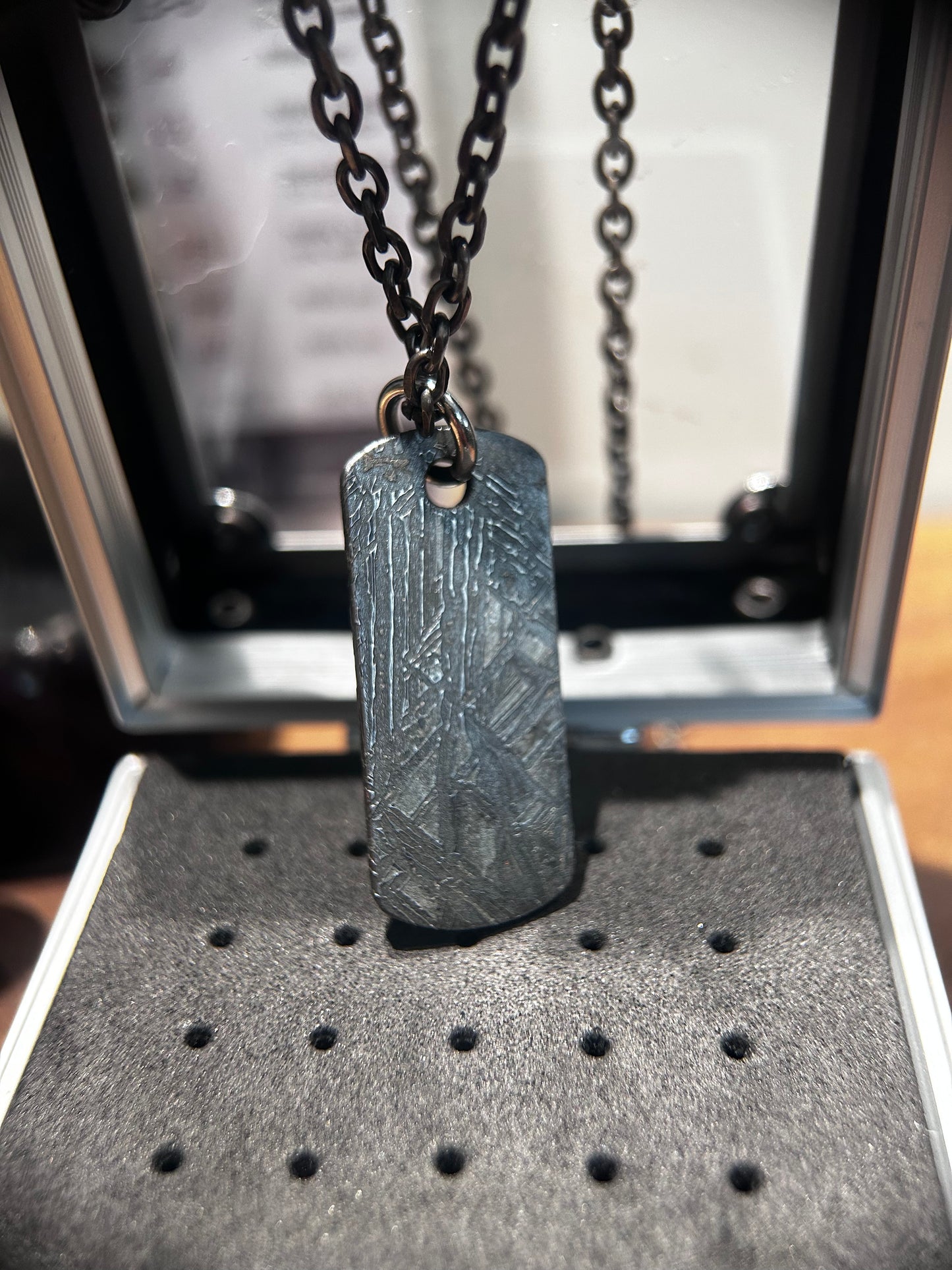 Altai Meteorite Necklace,gift for her, gift for him,Designer Jewelry