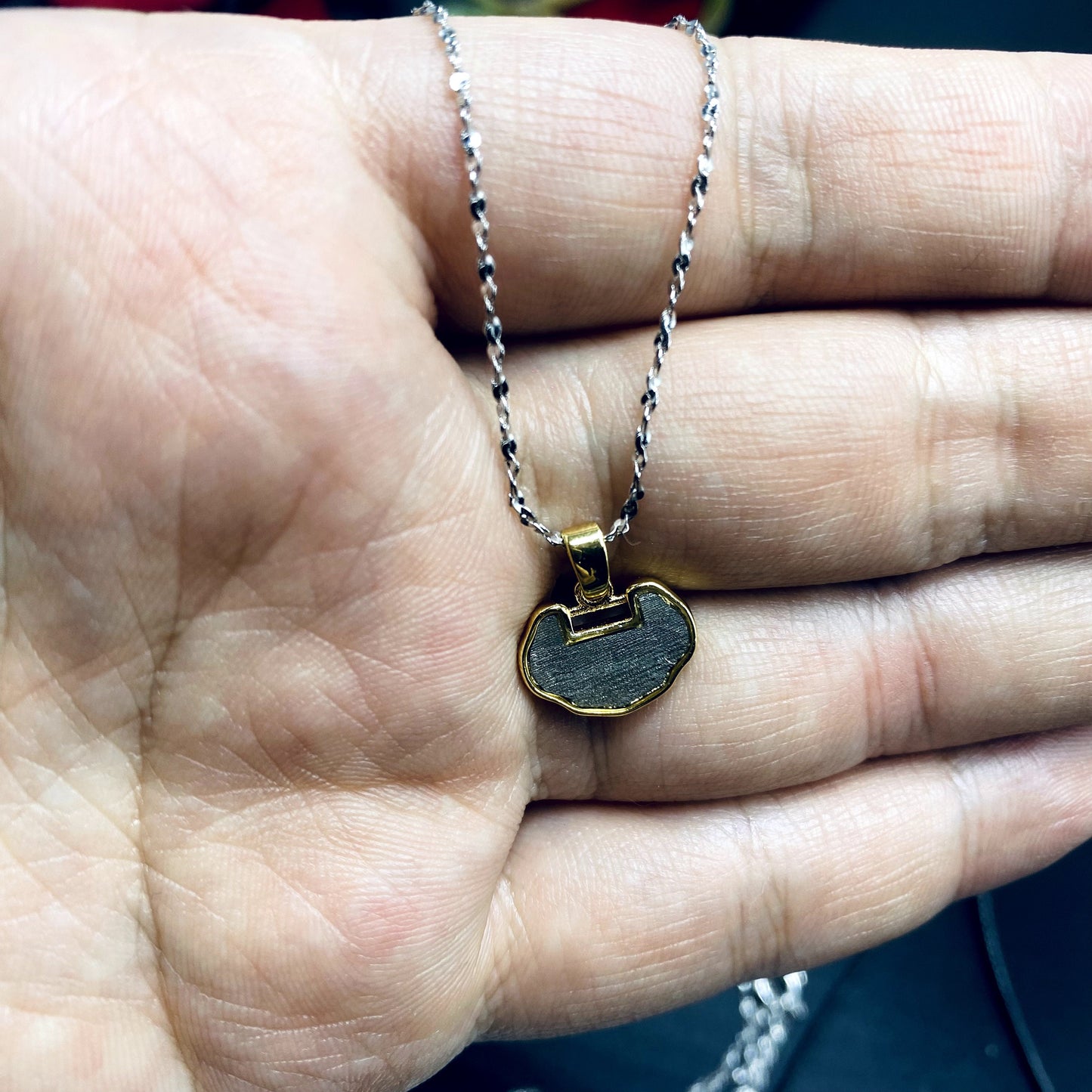 Unique Aletai Iron Meteorite Pendant, 925 Sterling Silver Necklace, bracelet, Valentine's gift, Women Cosmic Elegance, Gift For Her
