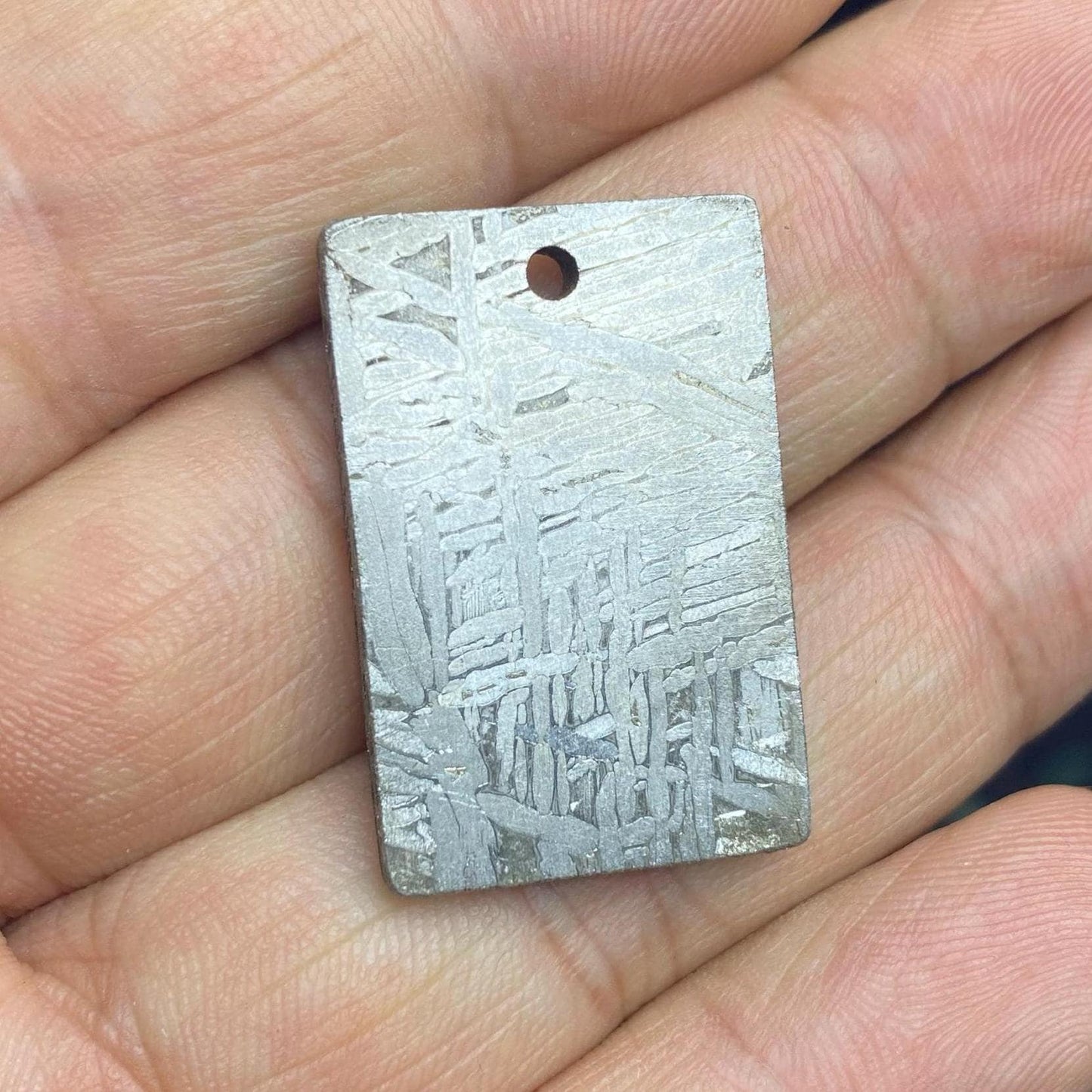 Iron meteorite Natural meteorite carving pendant, Valentines Gift ,Space Rock pendant, Rectangle Meteorite Pendant Necklace