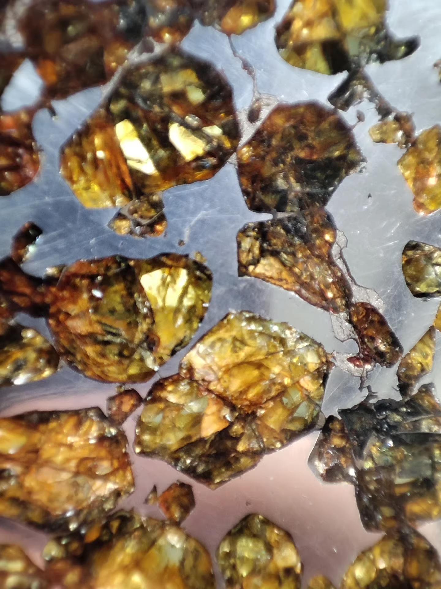 High Olive Seymchan Pallasite/Meteorite Pendant/Pallasite Pendant/Pallasite/Meteorite Accessories 14grams