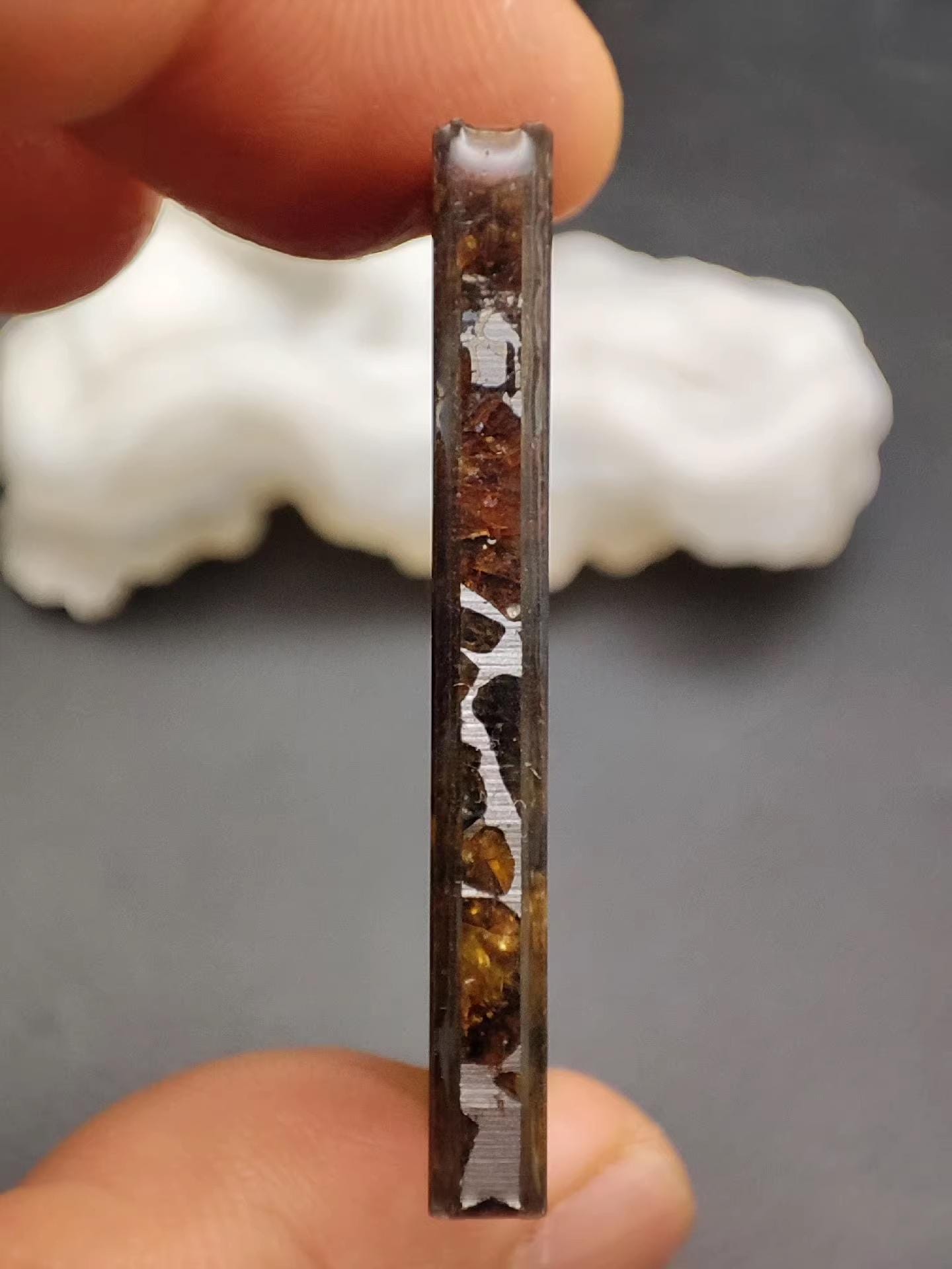 High Olive Seymchan Pallasite/Meteorite Pendant/Pallasite Pendant/Pallasite/Meteorite Accessories 14grams