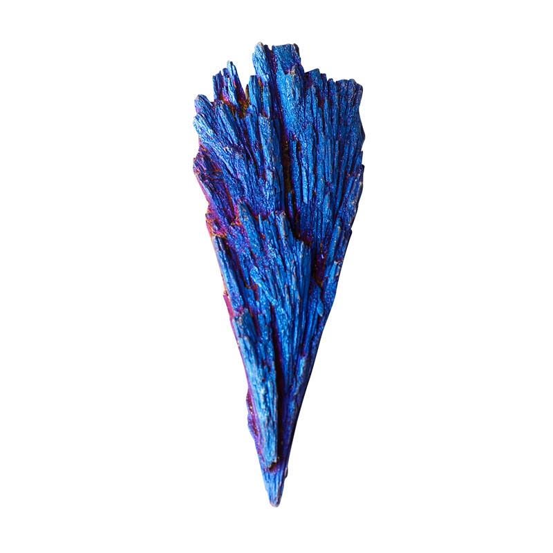 Natural Peacock Kyanite Crystal, Aura Kyanite Peacock Feather, Rainbow Peacock Titanium Kyanite Blades, Kyanite Specimen