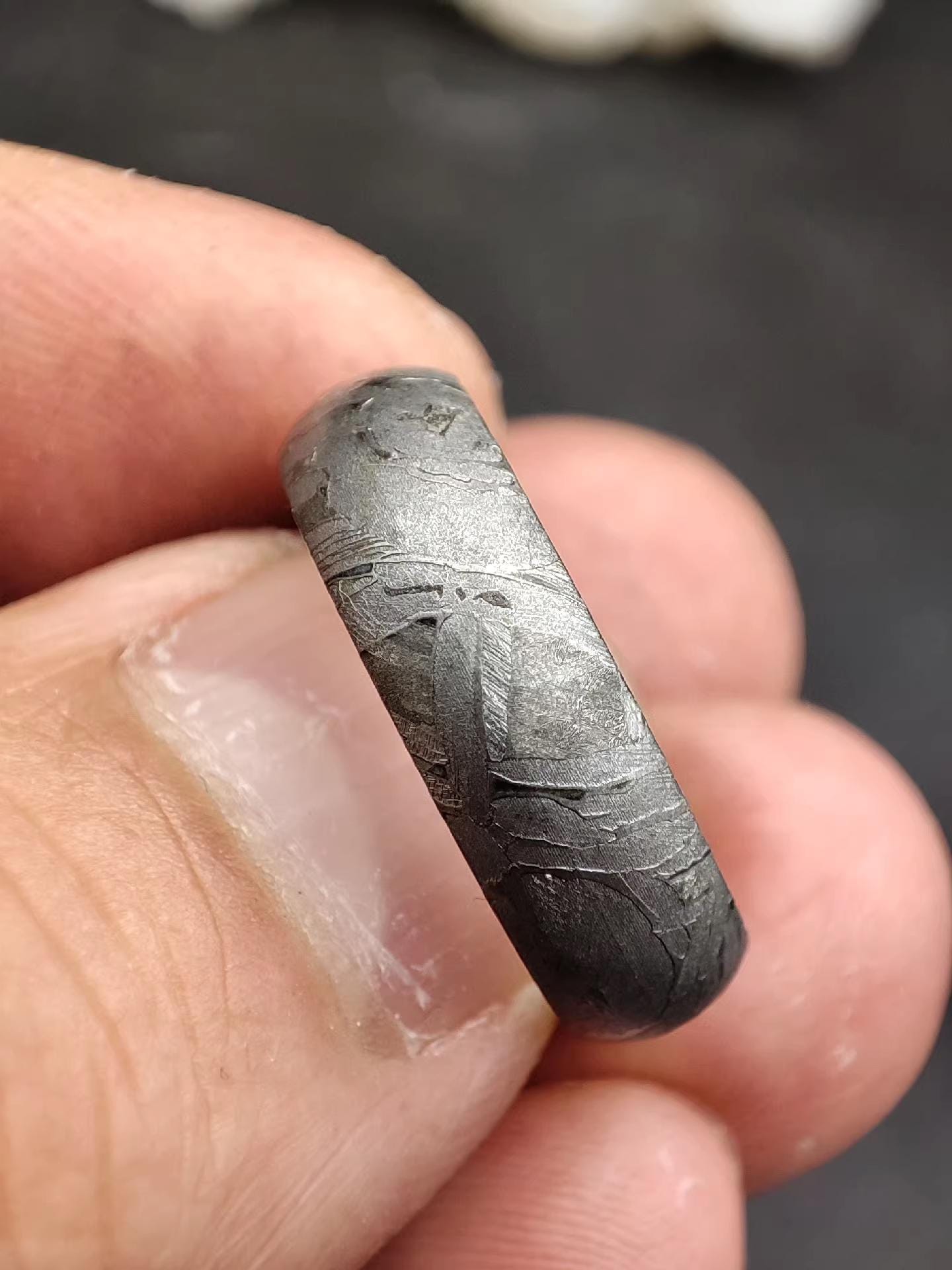 Meteorite Jewelry, Meteorite Band Ring, Meteorite Ring, Meteorite Accessories,Men's and women's rings, wedding rings