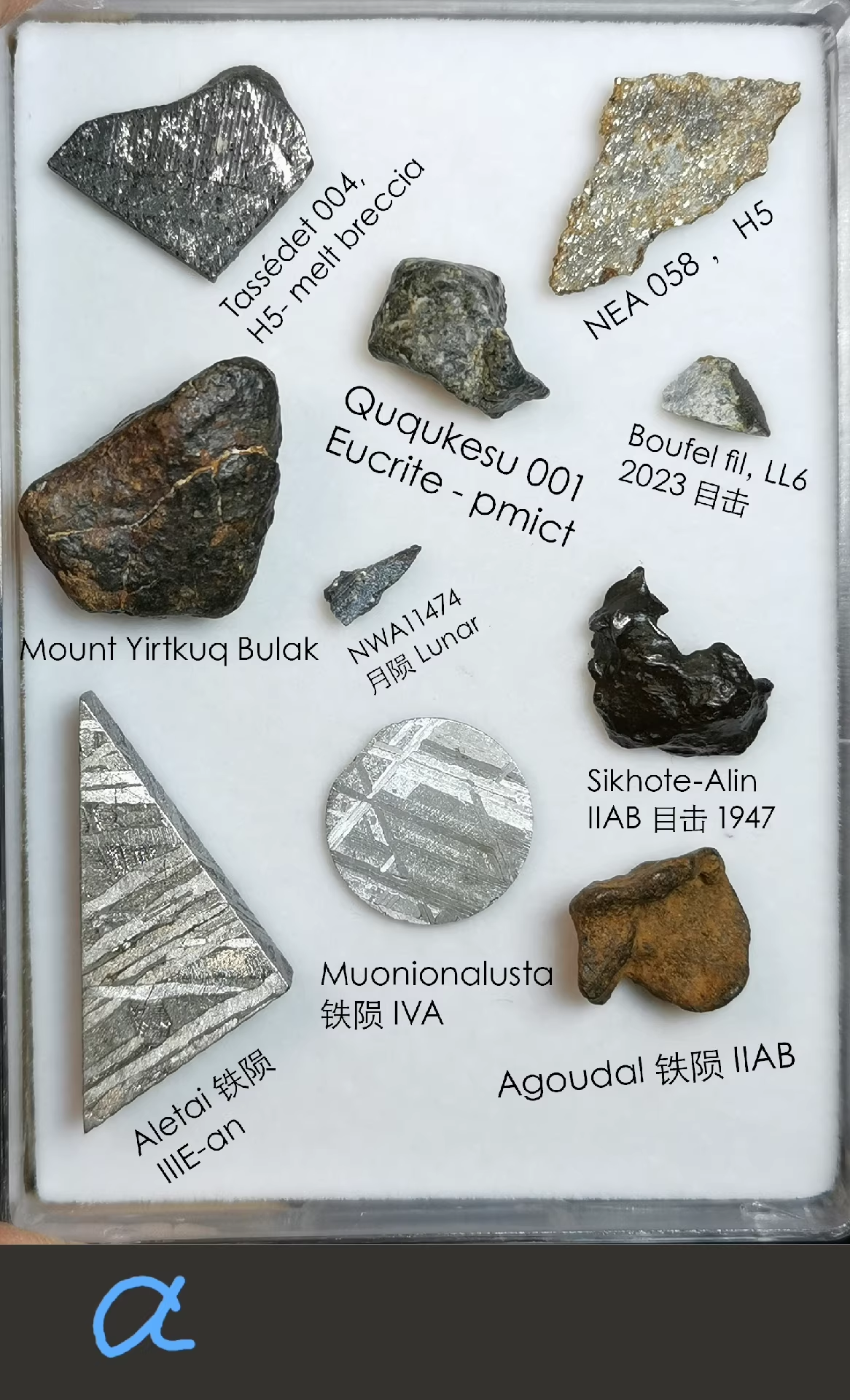 Meteorite Specimen Set Meteorites collection, NWA chondrite, Munionalusta, set of meteorites gift for universe lovers