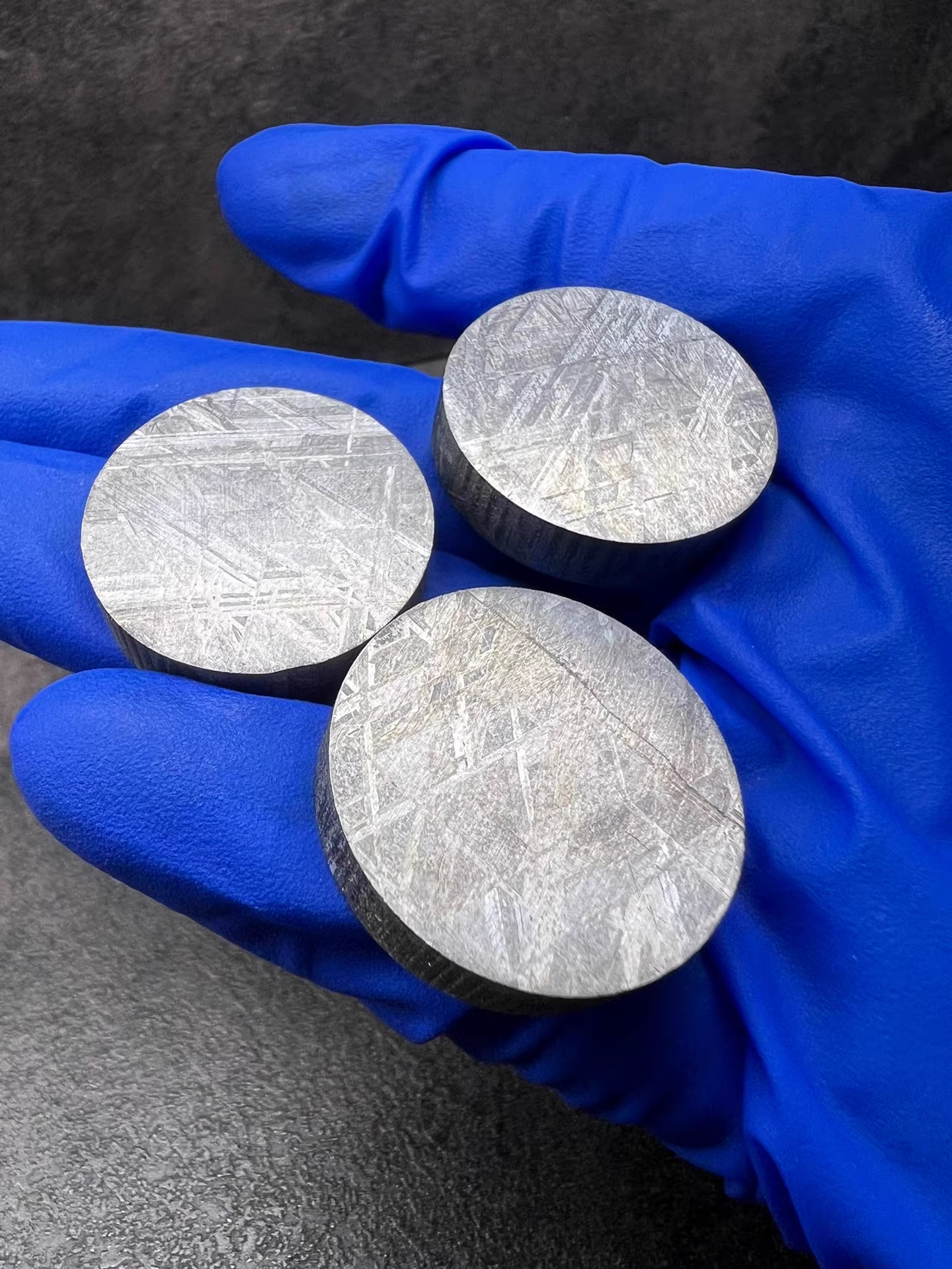 33X11.6mm Muonionalusta meteorite Disk For Ring/Meteorite/Premium Ring Material/Beautiful Widmanstätten Pattern