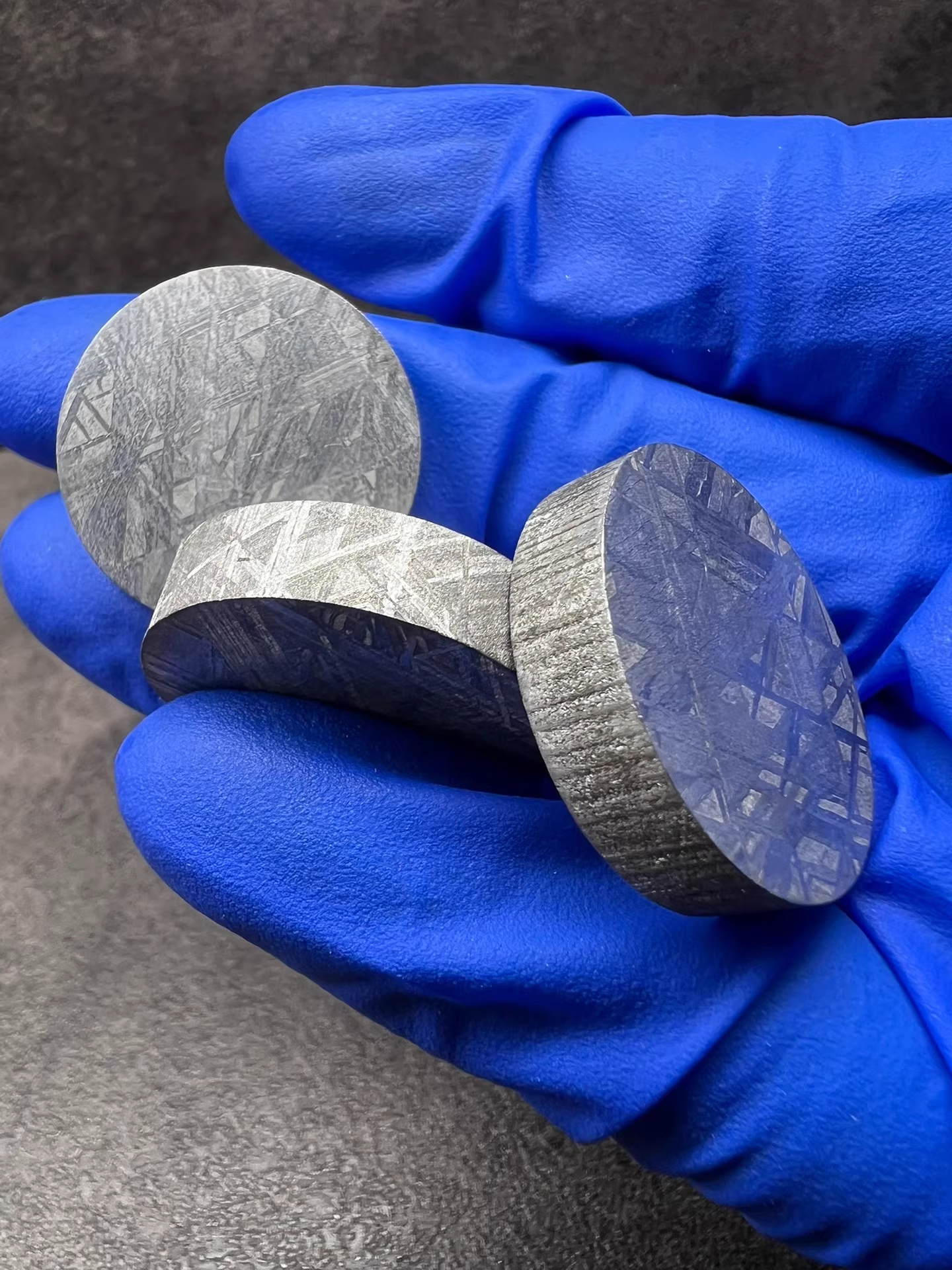 33X11.6mm Muonionalusta meteorite Disk For Ring/Meteorite/Premium Ring Material/Beautiful Widmanstätten Pattern