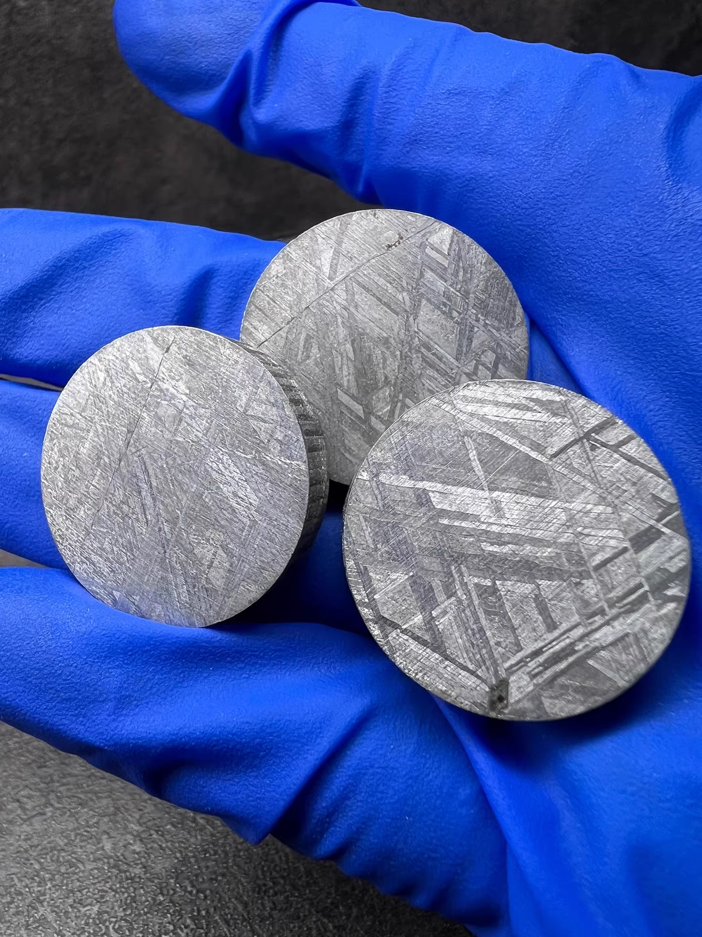 30X10mm Muonionalusta meteorite Disk For Ring/Meteorite/Premium Ring Material/Beautiful Widmanstätten Pattern