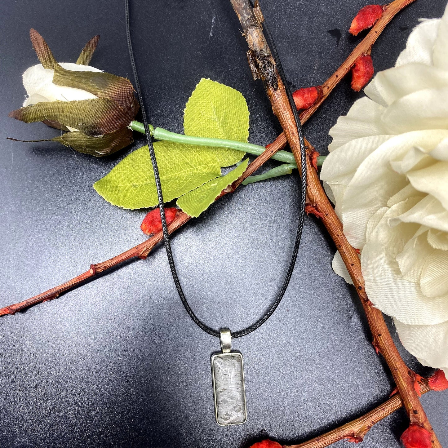 Iron meteorite Natural meteorite carving pendant! Rectangle Meteorite Pendant Necklace
