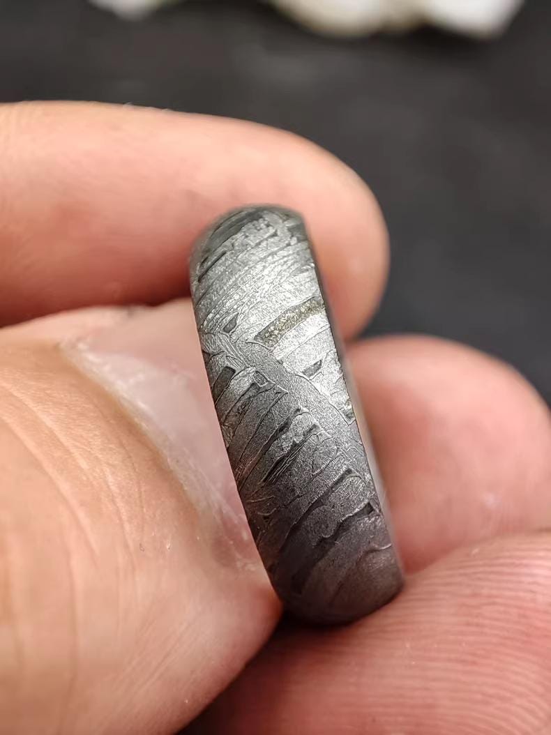 Meteorite Jewelry, Meteorite Band Ring, Meteorite Ring, Meteorite Accessories,Men's and women's rings, wedding rings