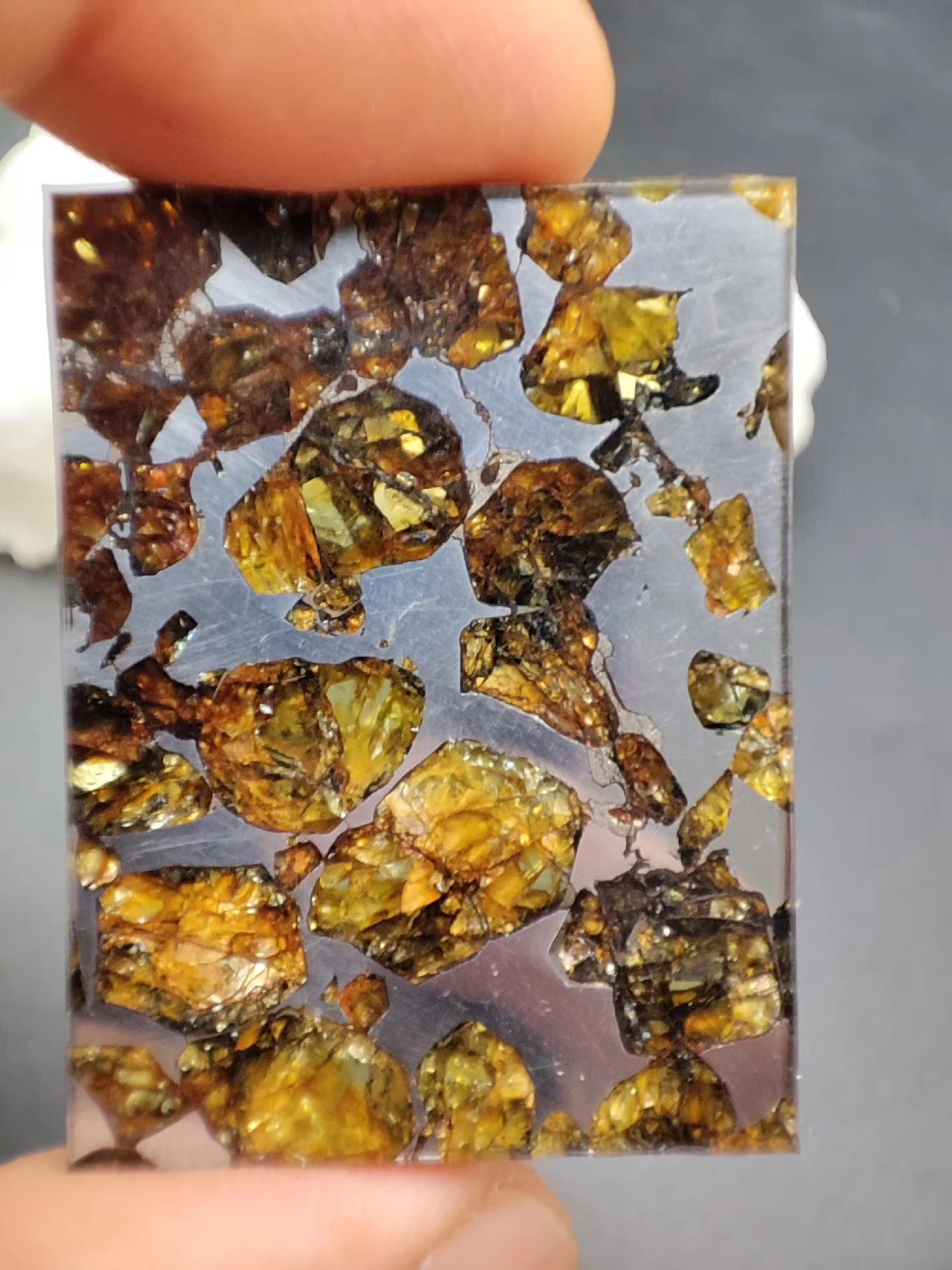High Olive Seymchan Pallasite/Meteorite Pendant/Pallasite Pendant/Pallasite/Meteorite Accessories 14grams