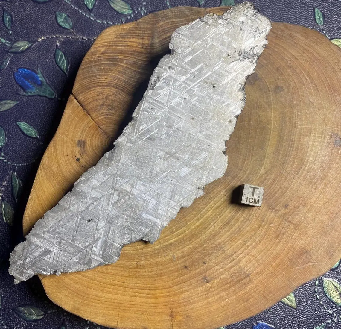 414 grams High Quality Etched Muonionalusta meteorite/Meteorite Specimen/Meteorite Slice/Meteorite Chip/Meteorite Fragment/Meteorite End Cut 414g