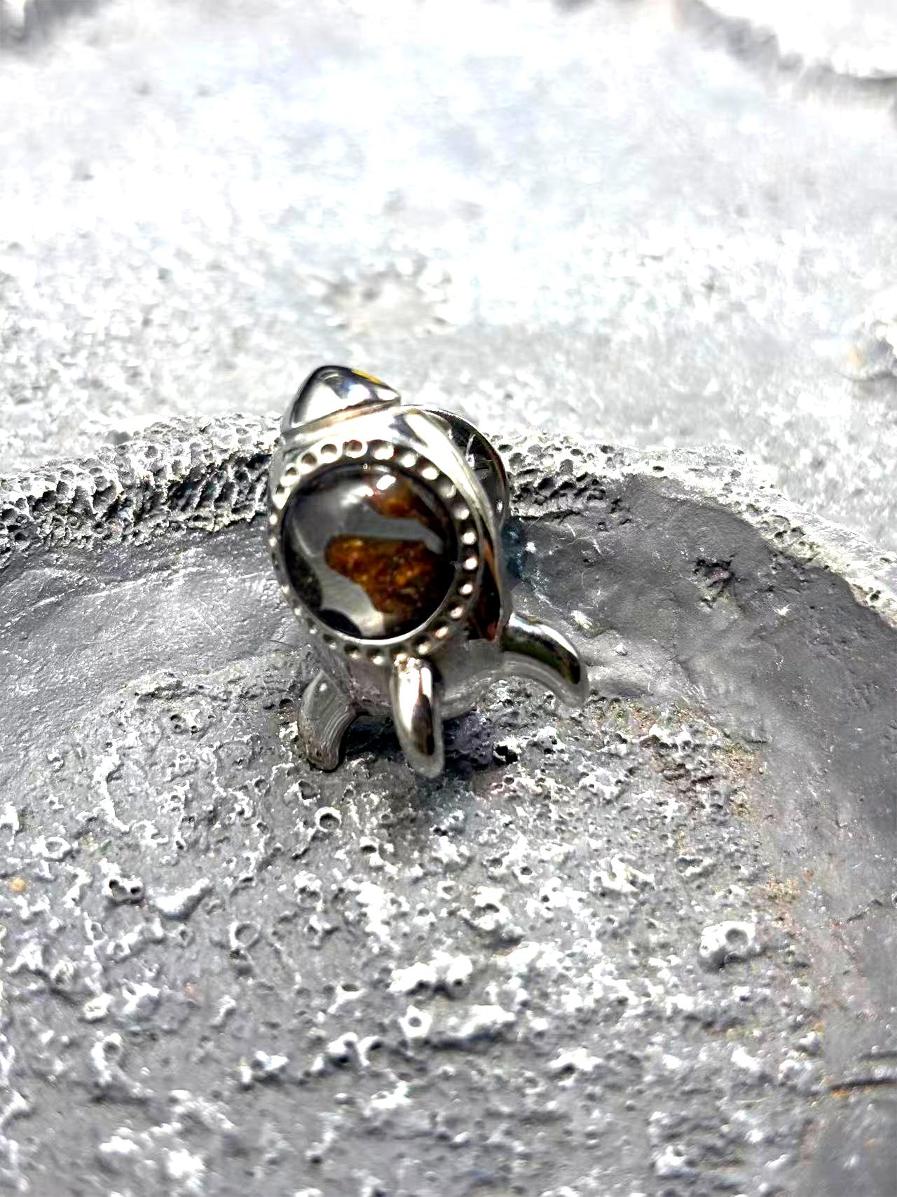 Sericho Meteorite Rocket Brooch, Sterling Silver Space Pin, Celestial Jewelry, Unique Sci-Fi Gift for Him for Her, Graduation Gift