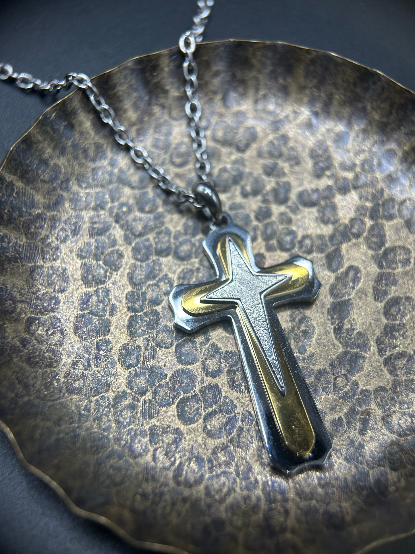 Iron Meteorite Cross Pendant|Meteorite Necklace With Gift Box And Certificate 18x35mm