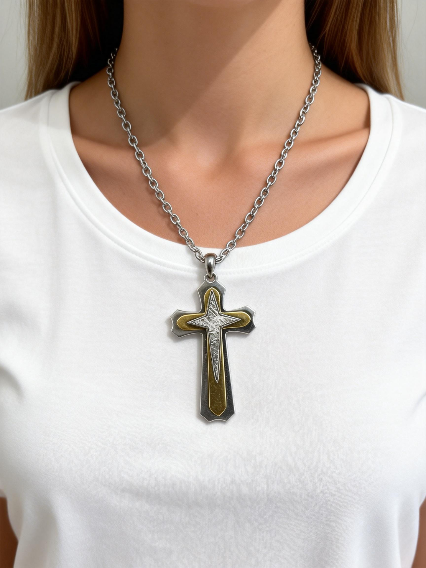 Iron Meteorite Cross Pendant|Meteorite Necklace With Gift Box And Certificate 18x35mm
