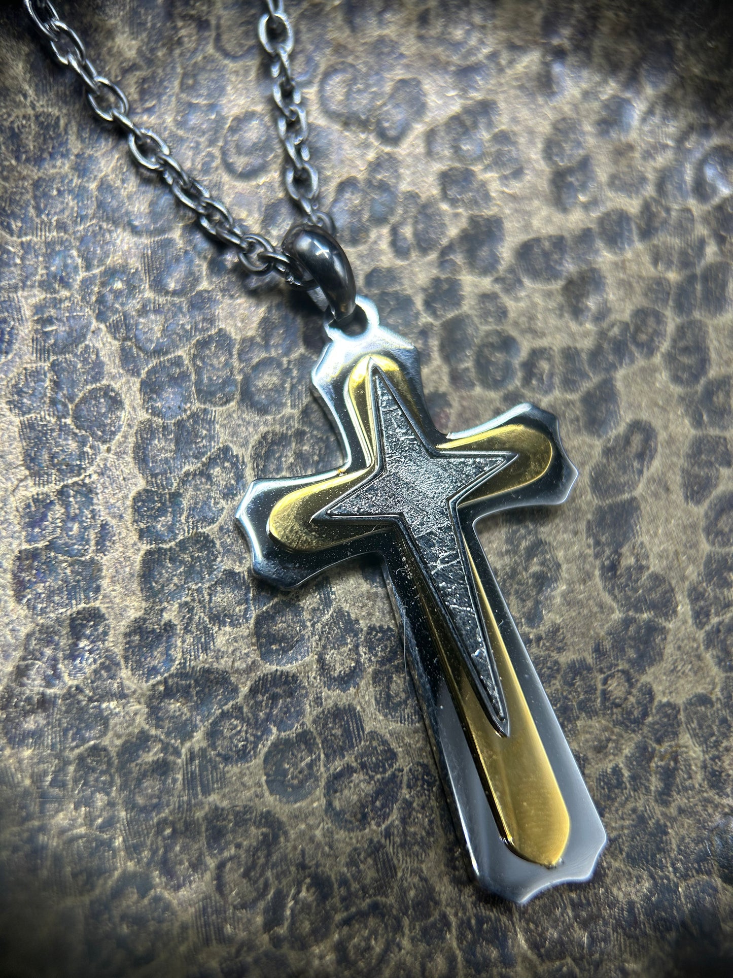Iron Meteorite Cross Pendant|Meteorite Necklace With Gift Box And Certificate 18x35mm
