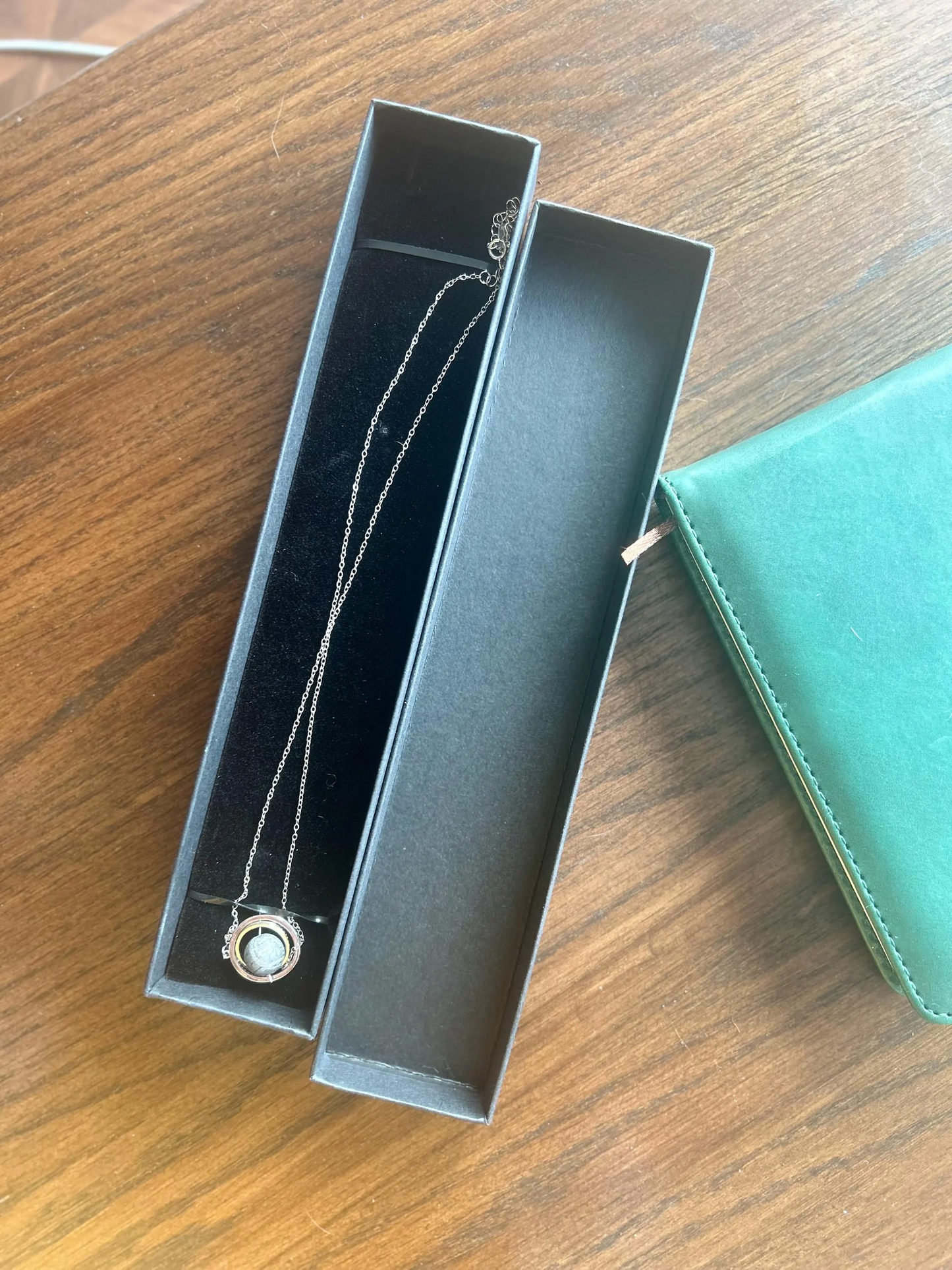 Altai Meteorite Necklace: 925 Silver Planetary Rings Pendant