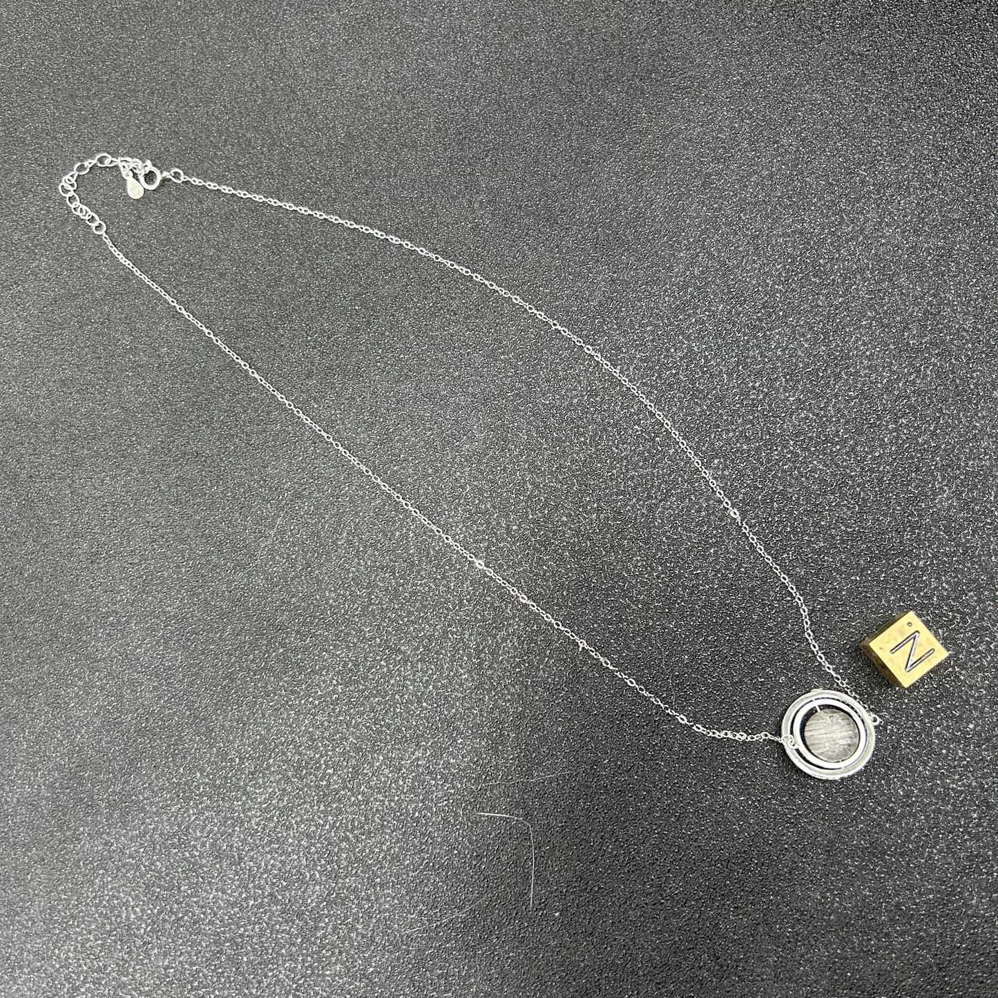 Altai Meteorite Necklace: 925 Silver Planetary Rings Pendant