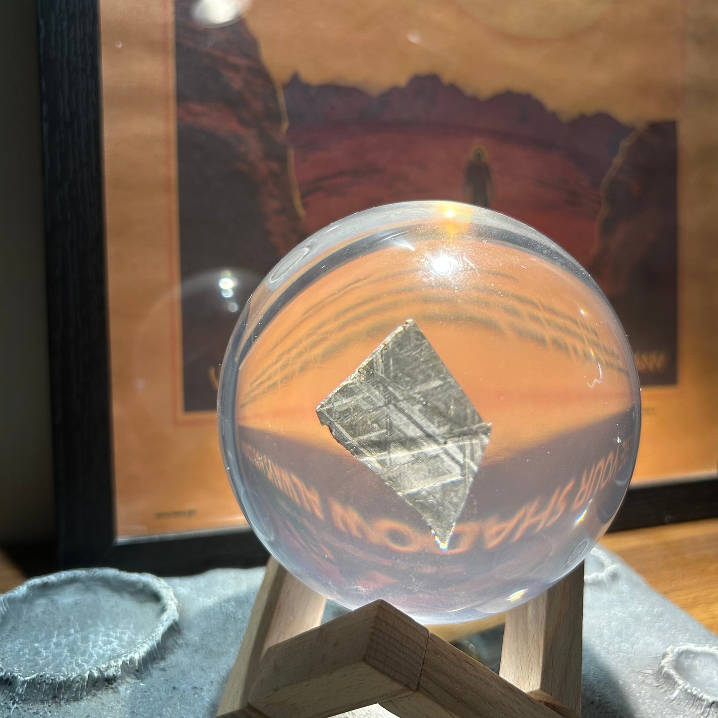 Authentic Muonionalusta Iron Meteorite Sphere Display (100mm)