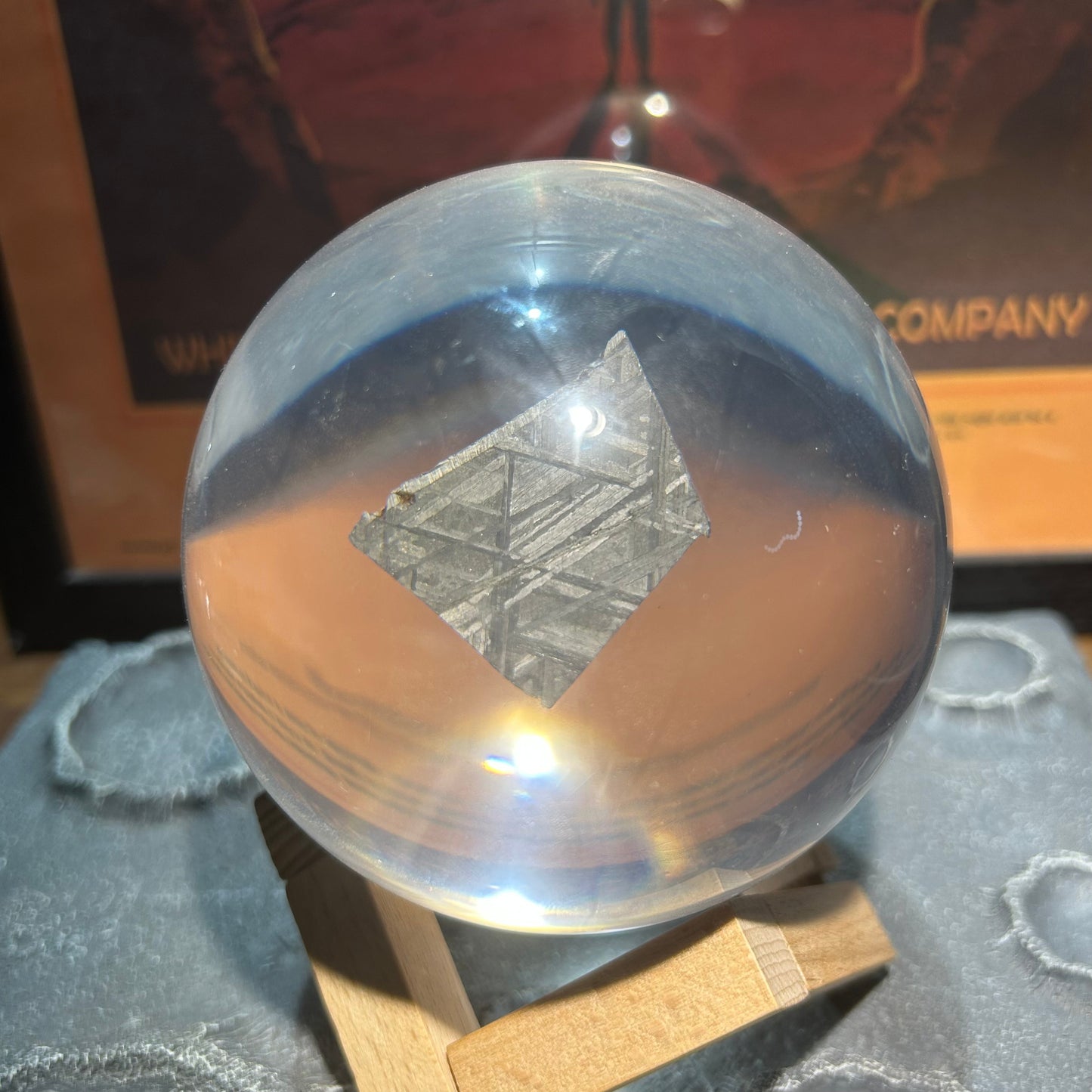 Authentic Muonionalusta Iron Meteorite Sphere Display (100mm)