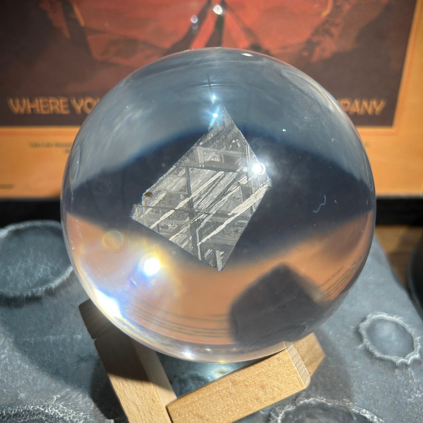 Authentic Muonionalusta Iron Meteorite Sphere Display (100mm)
