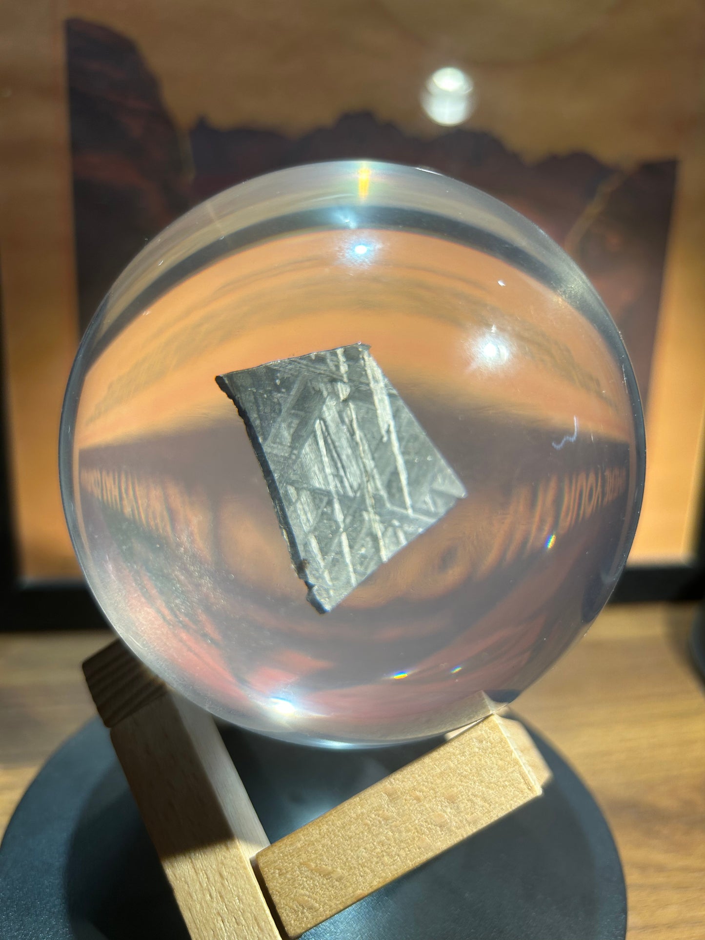 Authentic Muonionalusta Iron Meteorite Sphere Display (100mm)