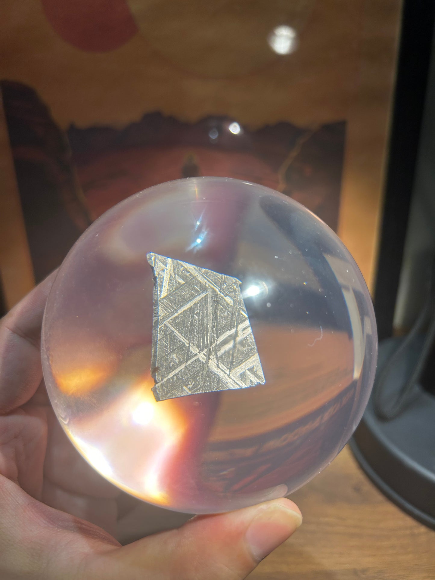Authentic Muonionalusta Iron Meteorite Sphere Display (100mm)
