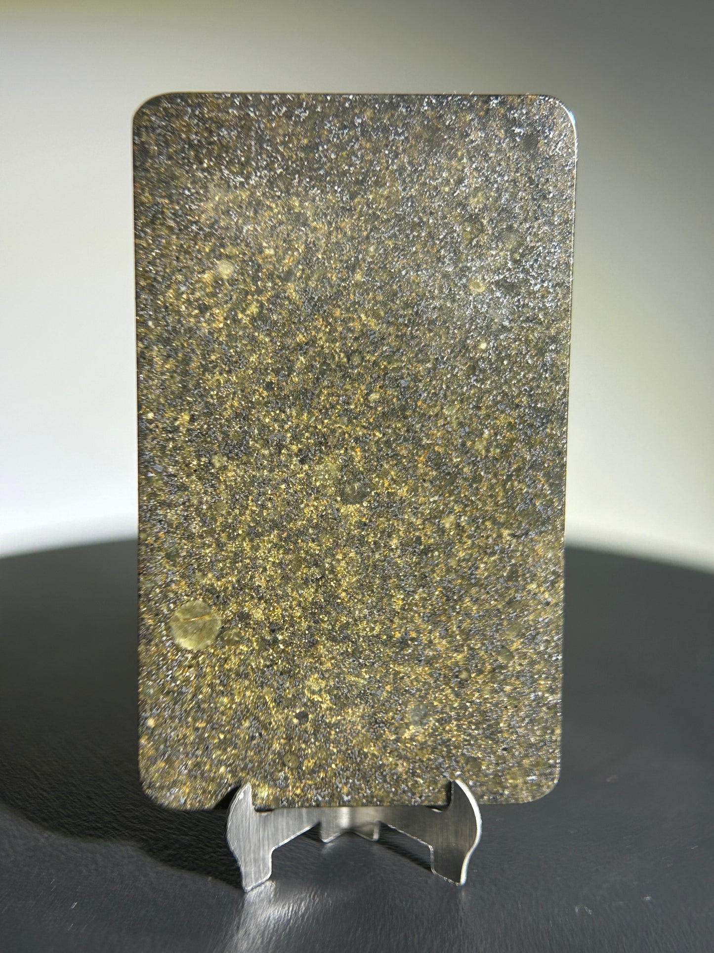 Authentic NWA 16419 Chondrite Meteorite Plaque