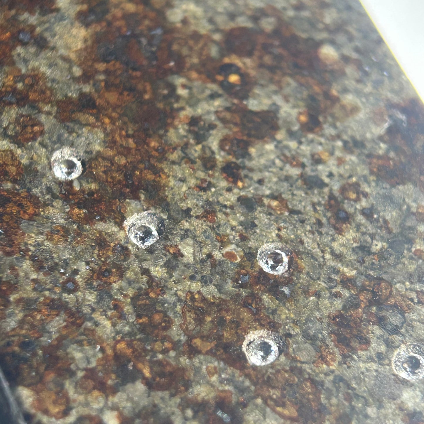 Authentic NWA 869 Chondrite Meteorite Plaque | Real Space Rock | Meteorite Specimen | The Big Dipper Inlay | 40×60×5mm | Gift‑Ready + COA