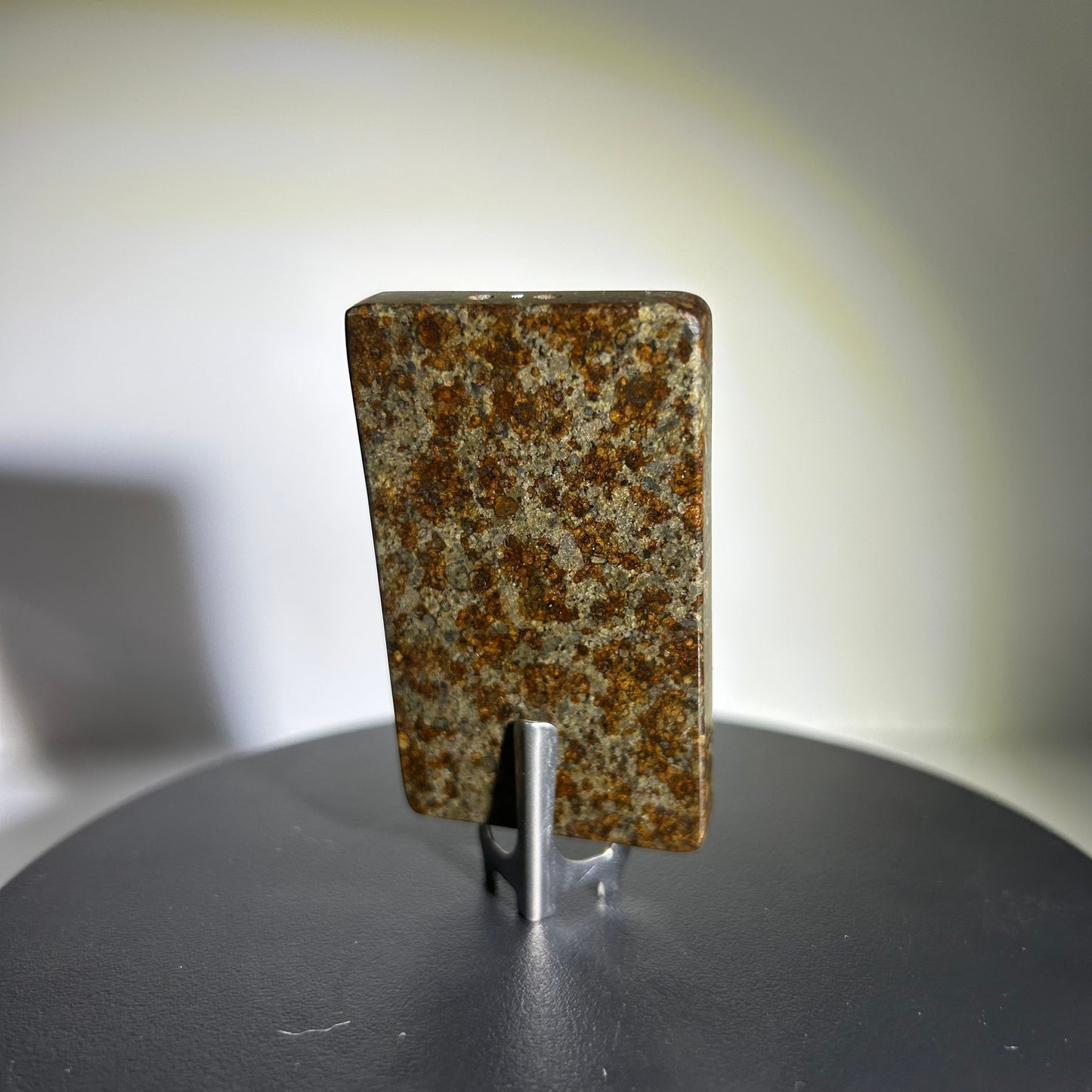 Authentic NWA 869 Chondrite Meteorite Plaque | Real Space Rock | Meteorite Specimen | The Big Dipper Inlay | 40×60×5mm | Gift‑Ready + COA