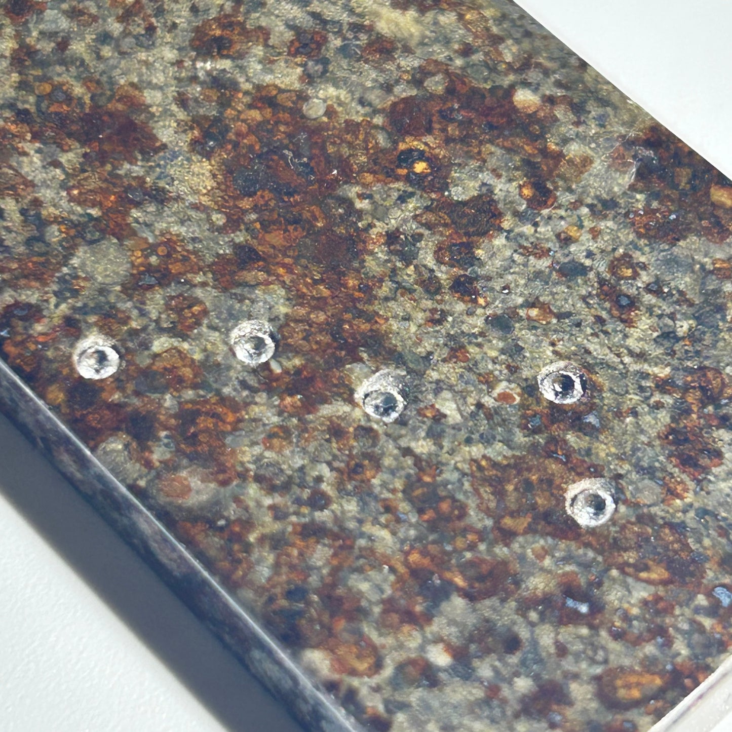 Authentic NWA 869 Chondrite Meteorite Plaque | Real Space Rock | Meteorite Specimen | The Big Dipper Inlay | 40×60×5mm | Gift‑Ready + COA