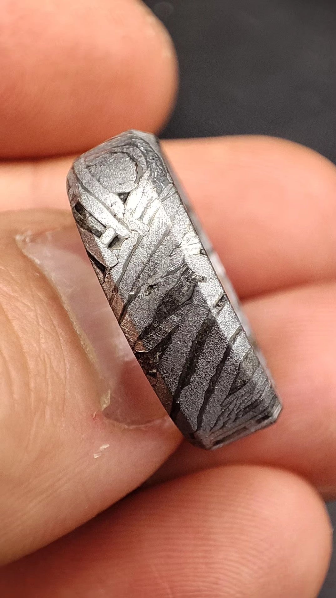 Joyería de Meteorito, Anillo Banda de Meteorito, Meteorito Altai, Anillo de Meteorito, Accesorios de Meteorito
