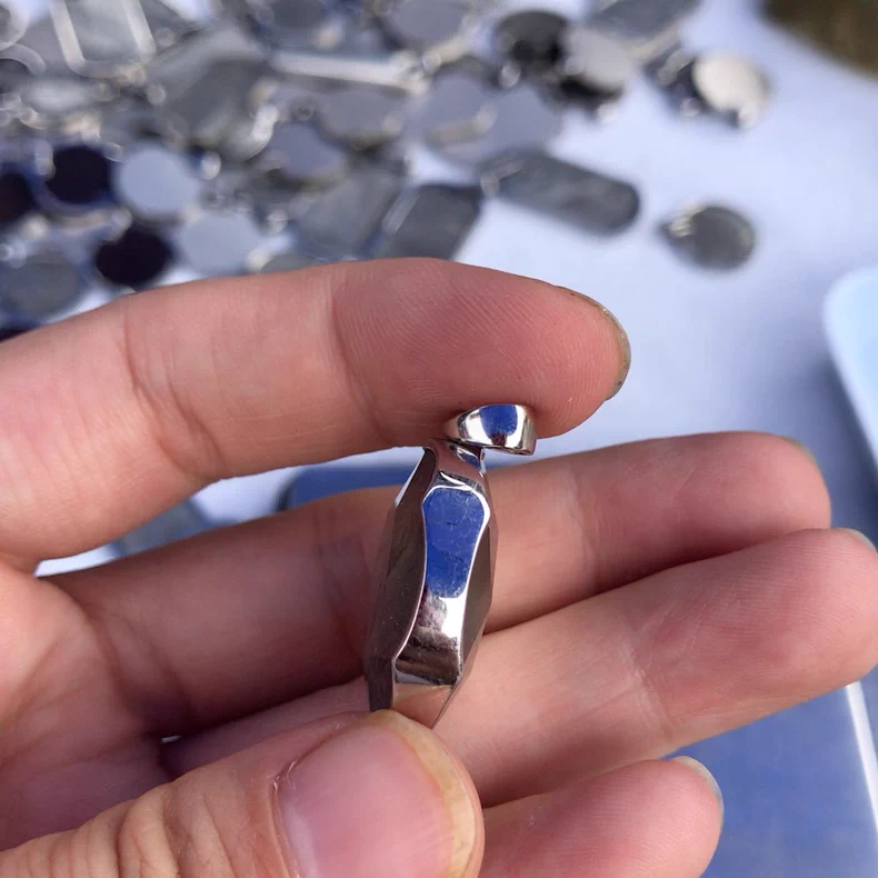 Colgante Redondo Chapado en Plata de Meteorito de Hierro Muonionalusta Genuino - Joyería de Meteorito Sanador Muonionalusta de 10-50mm