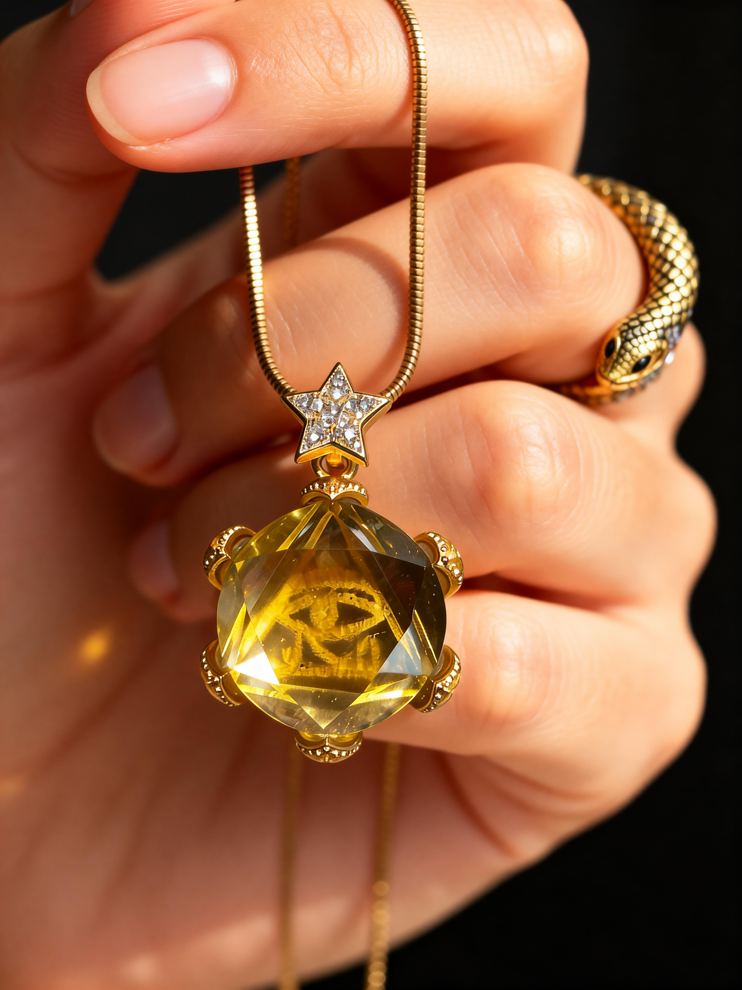 Eye of Horus Libyan Desert Glass Necklace