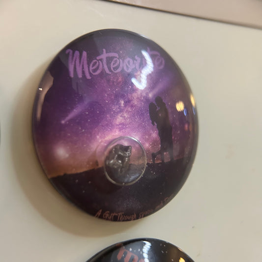 Interstellar Epoxy Resin Genuine Campo del Cielo Meteorite Fragment Fridge Magnet |Gift Box + Certificate