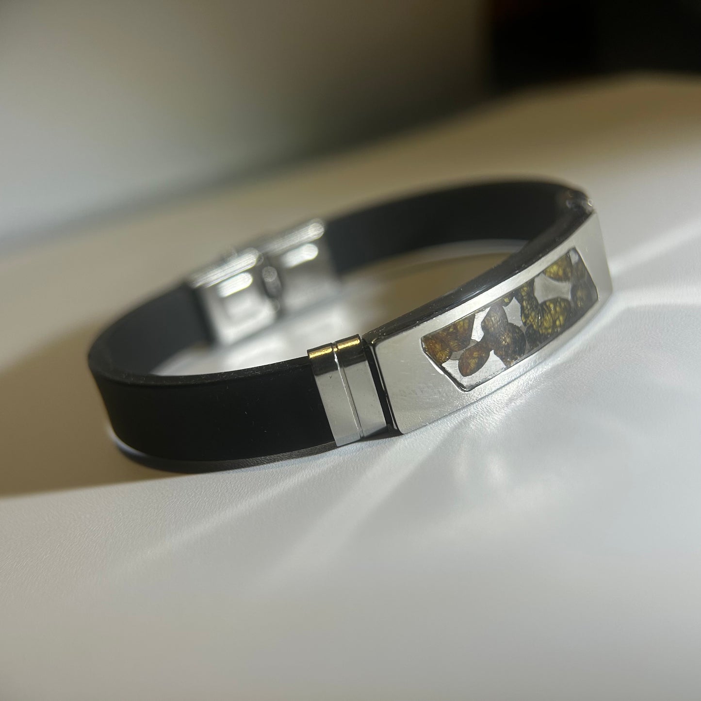 High Quality Kenya Sericho Pallasite-Inspired Bracelet (Unisex)| 17–20 cm| Minimalist Meteorite Jewelry Gift