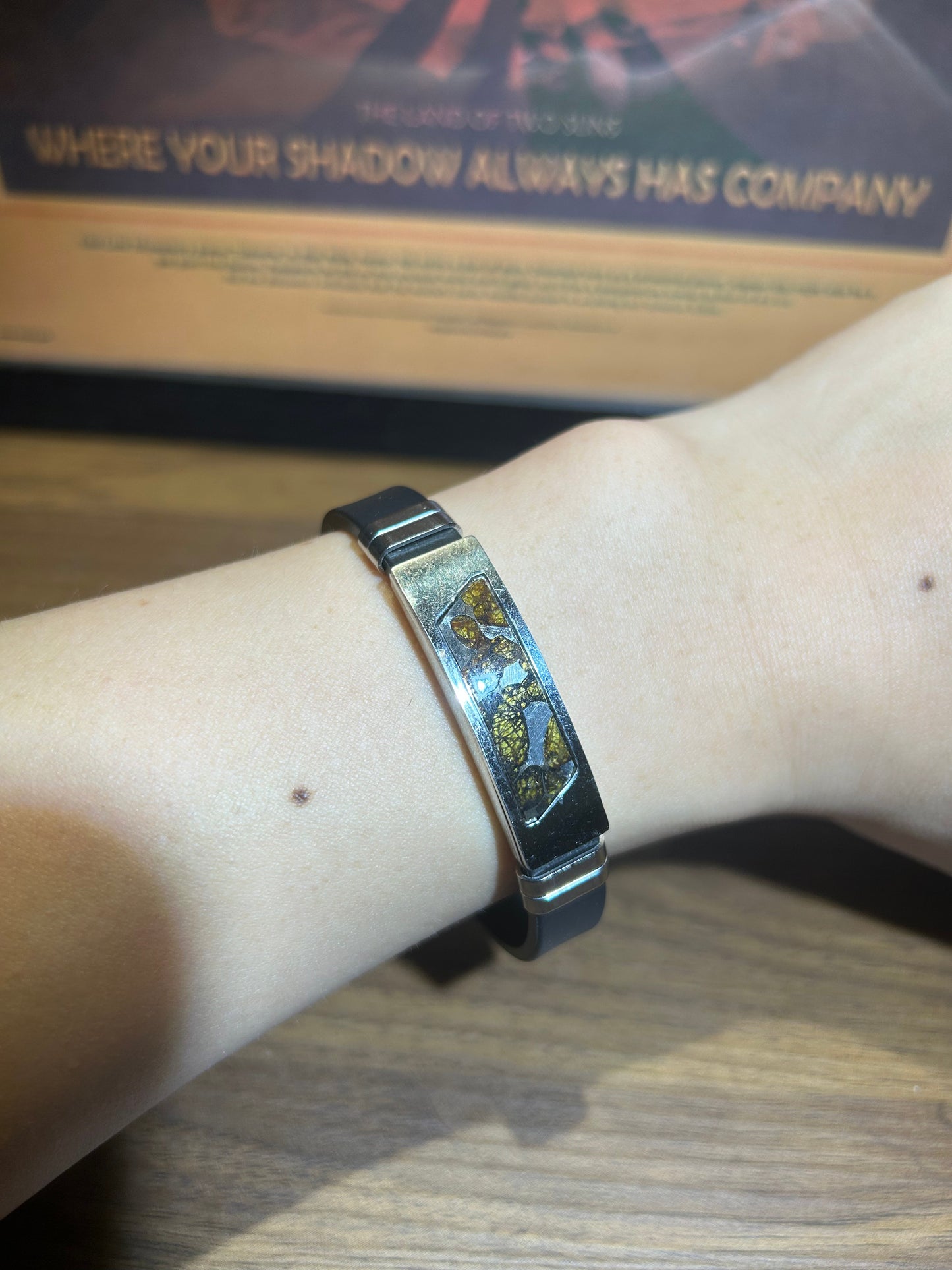 High Quality Kenya Sericho Pallasite-Inspired Bracelet (Unisex)| 17–20 cm| Minimalist Meteorite Jewelry Gift