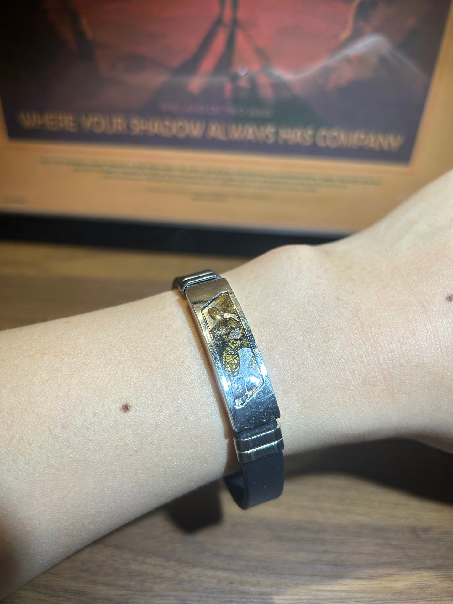 High Quality Kenya Sericho Pallasite-Inspired Bracelet (Unisex)| 17–20 cm| Minimalist Meteorite Jewelry Gift