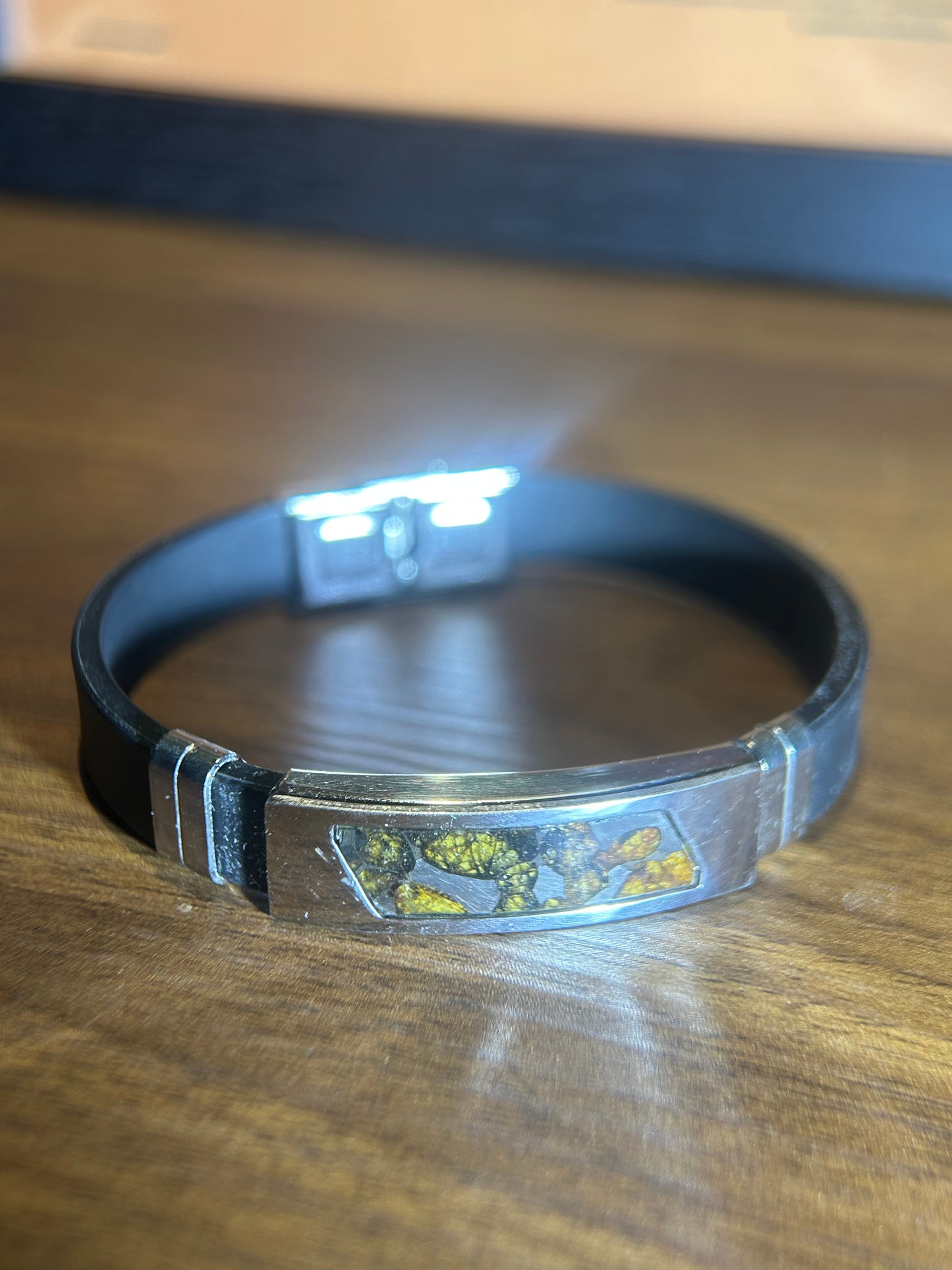High Quality Kenya Sericho Pallasite-Inspired Bracelet (Unisex)| 17–20 cm| Minimalist Meteorite Jewelry Gift