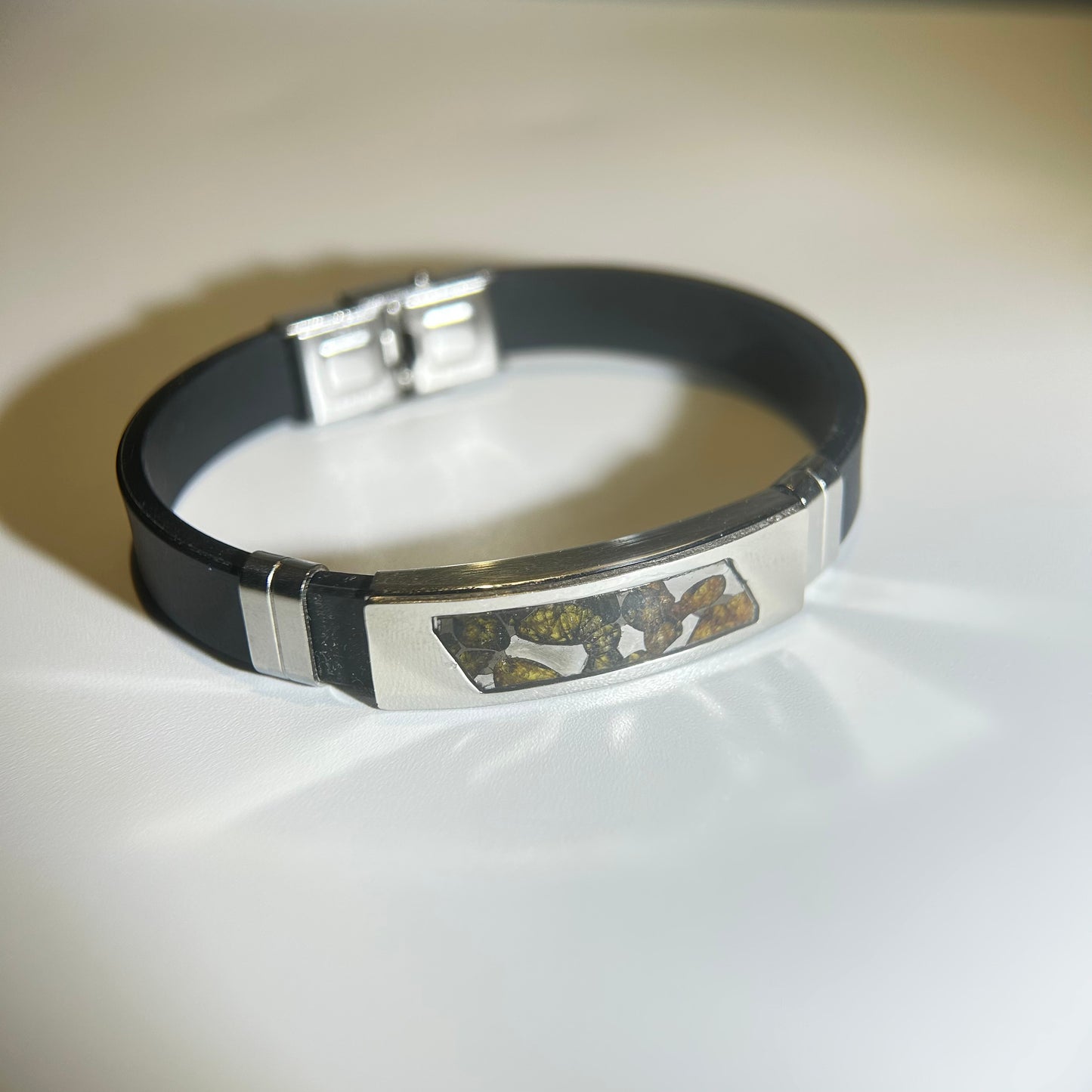 High Quality Kenya Sericho Pallasite-Inspired Bracelet (Unisex)| 17–20 cm| Minimalist Meteorite Jewelry Gift