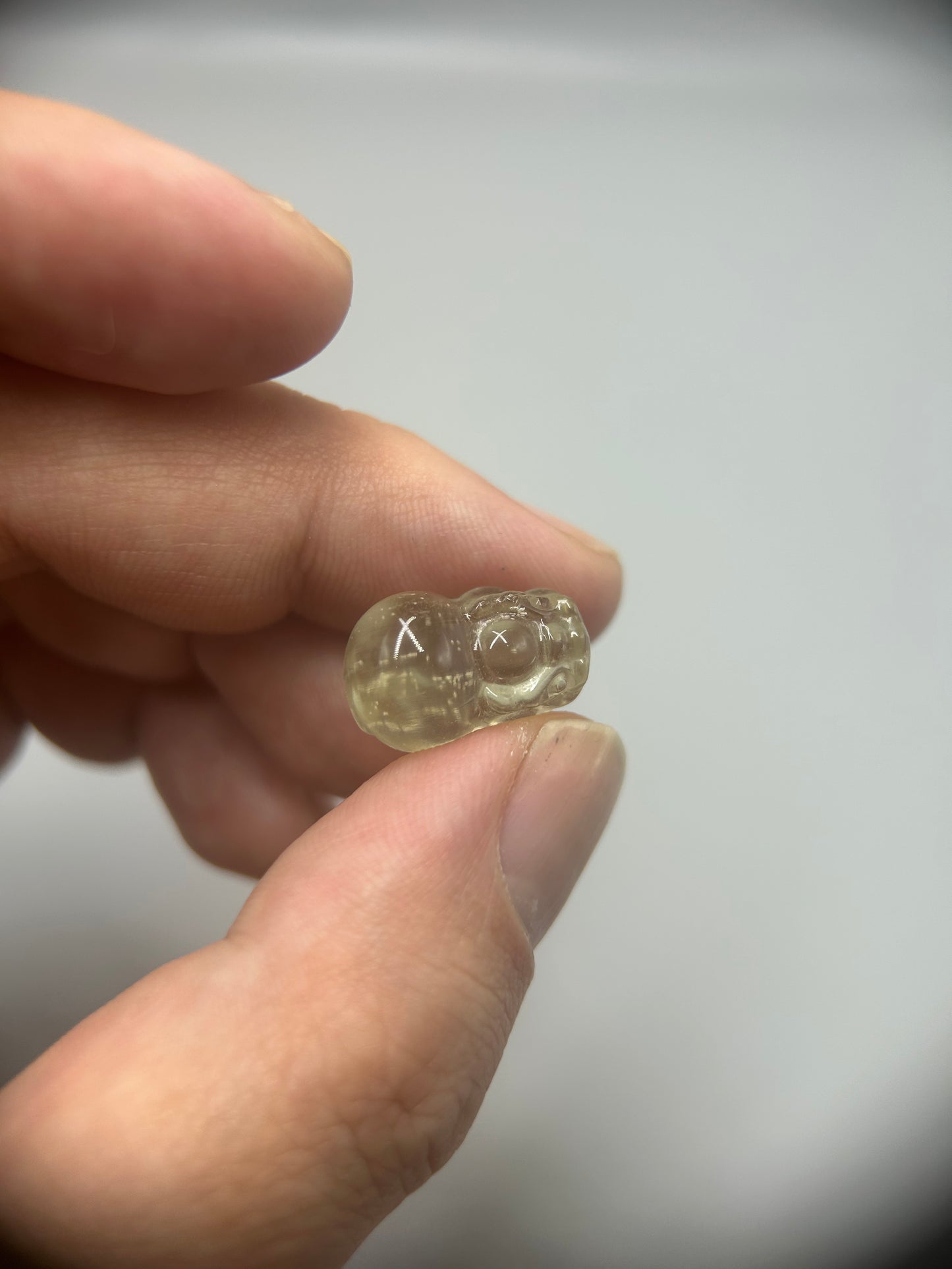 Libyan Desert Glass Kirin Totem–Rare Hand-Carved Mini Tektite Statue|Feng Shui Power Symbol,Meteorite Crystal Sculpture,Spiritual Luck Charm