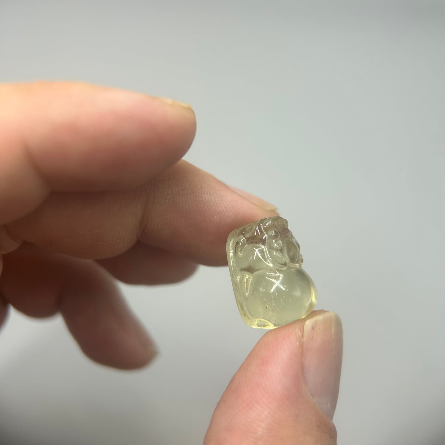 Libyan Desert Glass Kirin Totem–Rare Hand-Carved Mini Tektite Statue|Feng Shui Power Symbol,Meteorite Crystal Sculpture,Spiritual Luck Charm
