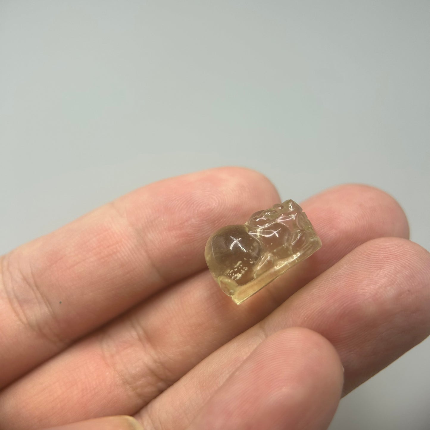 Libyan Desert Glass Kirin Totem–Rare Hand-Carved Mini Tektite Statue|Feng Shui Power Symbol,Meteorite Crystal Sculpture,Spiritual Luck Charm