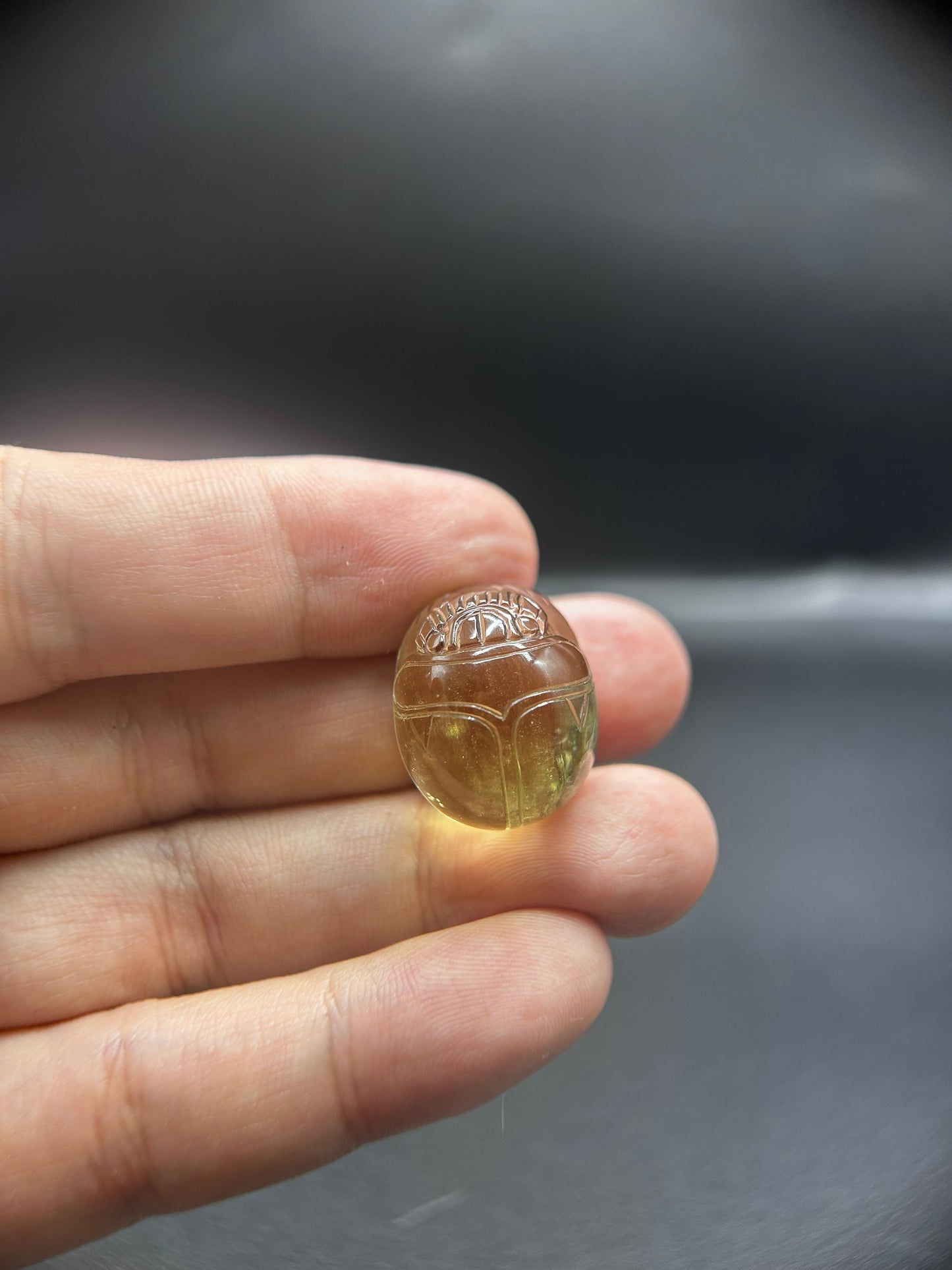 Libyan Desert Glass Scarab Ornament – Handcrafted Egyptian Amulet for Protection & Rebirth 20*18mm