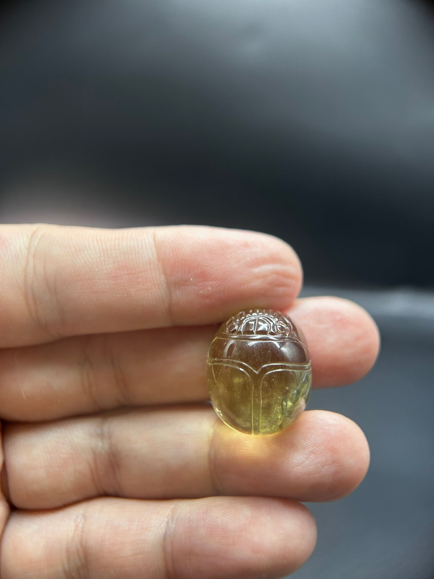 Libyan Desert Glass Scarab Ornament – Handcrafted Egyptian Amulet for Protection & Rebirth 20*18mm